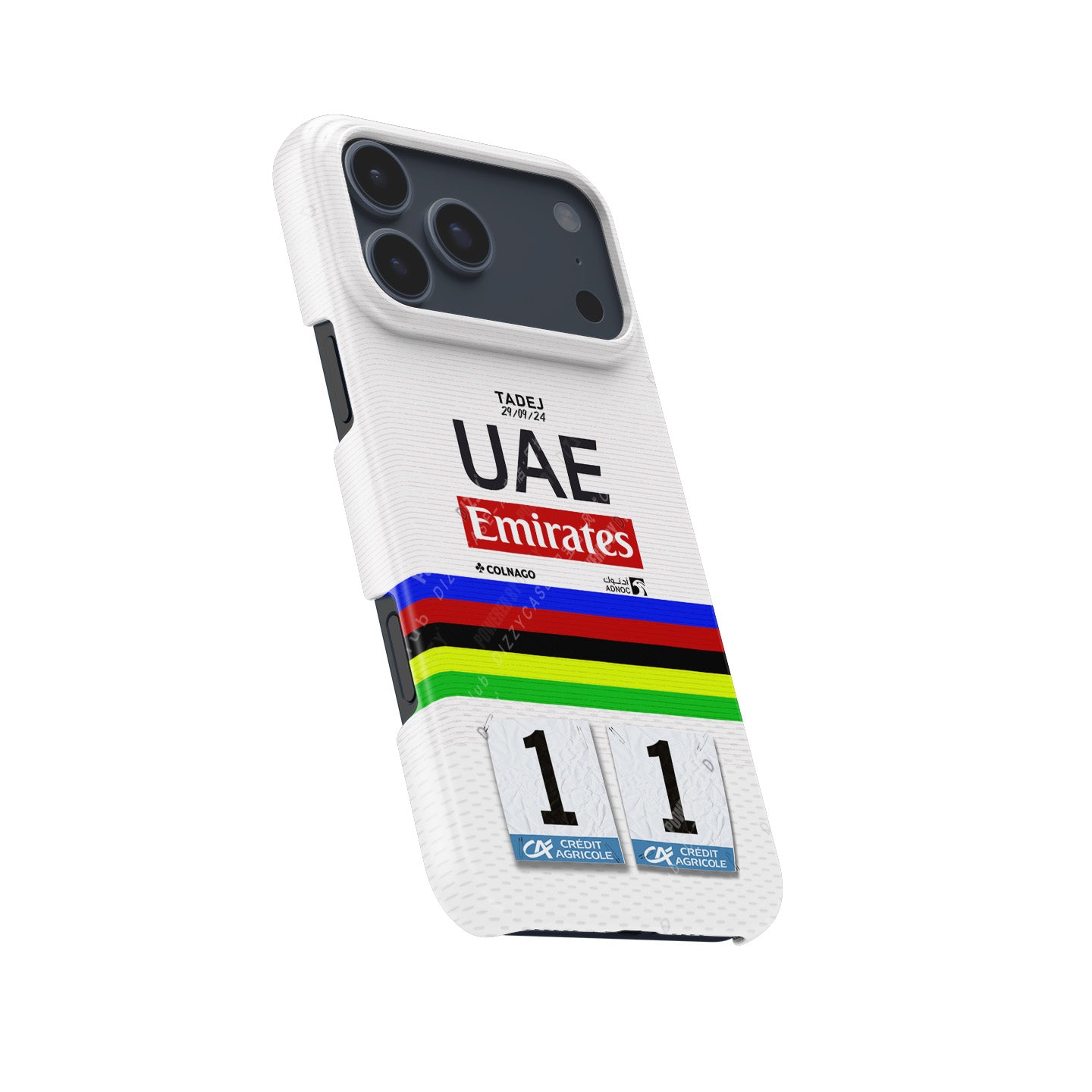 Tadej Pogačar Rainbow Jersey Tour of Lombardy Phone Case – Apple Models