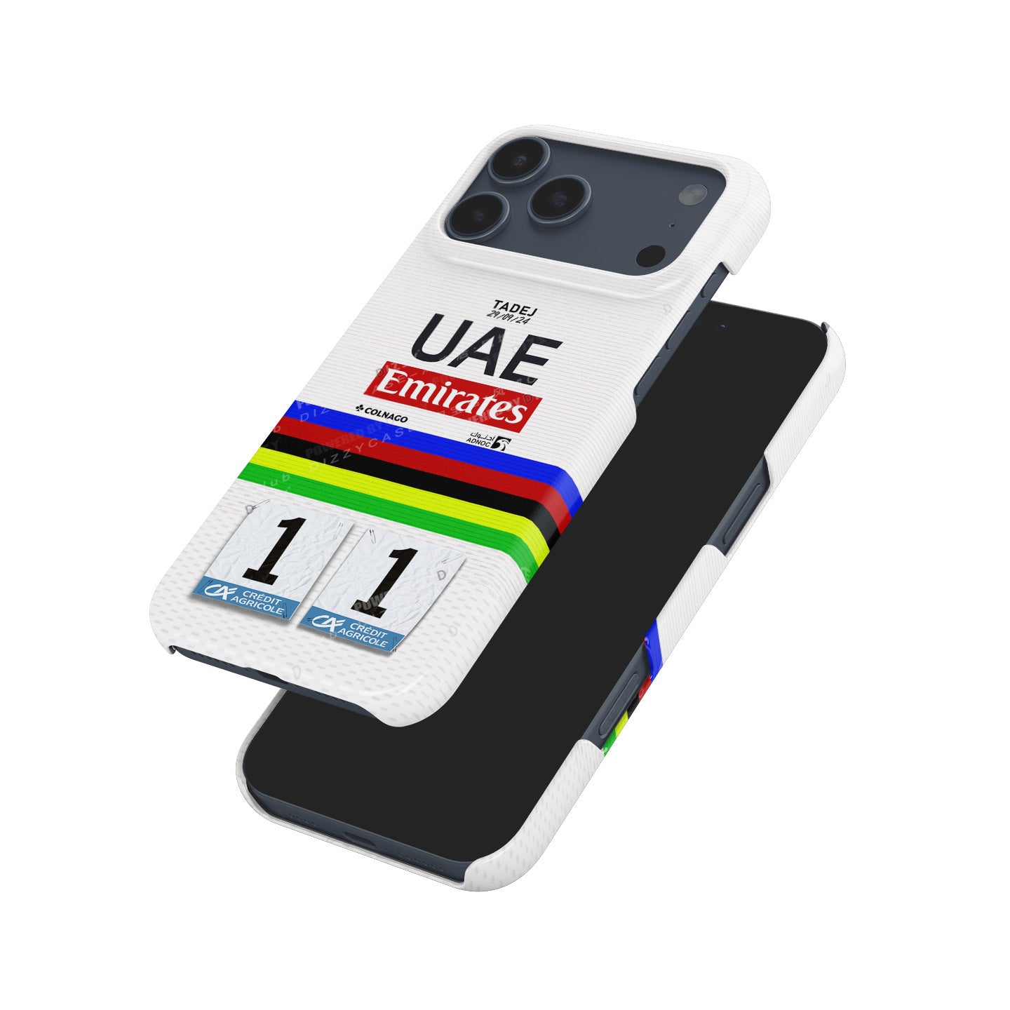 Tadej Pogačar Rainbow Jersey Tour of Lombardy Phone Case – Apple Models
