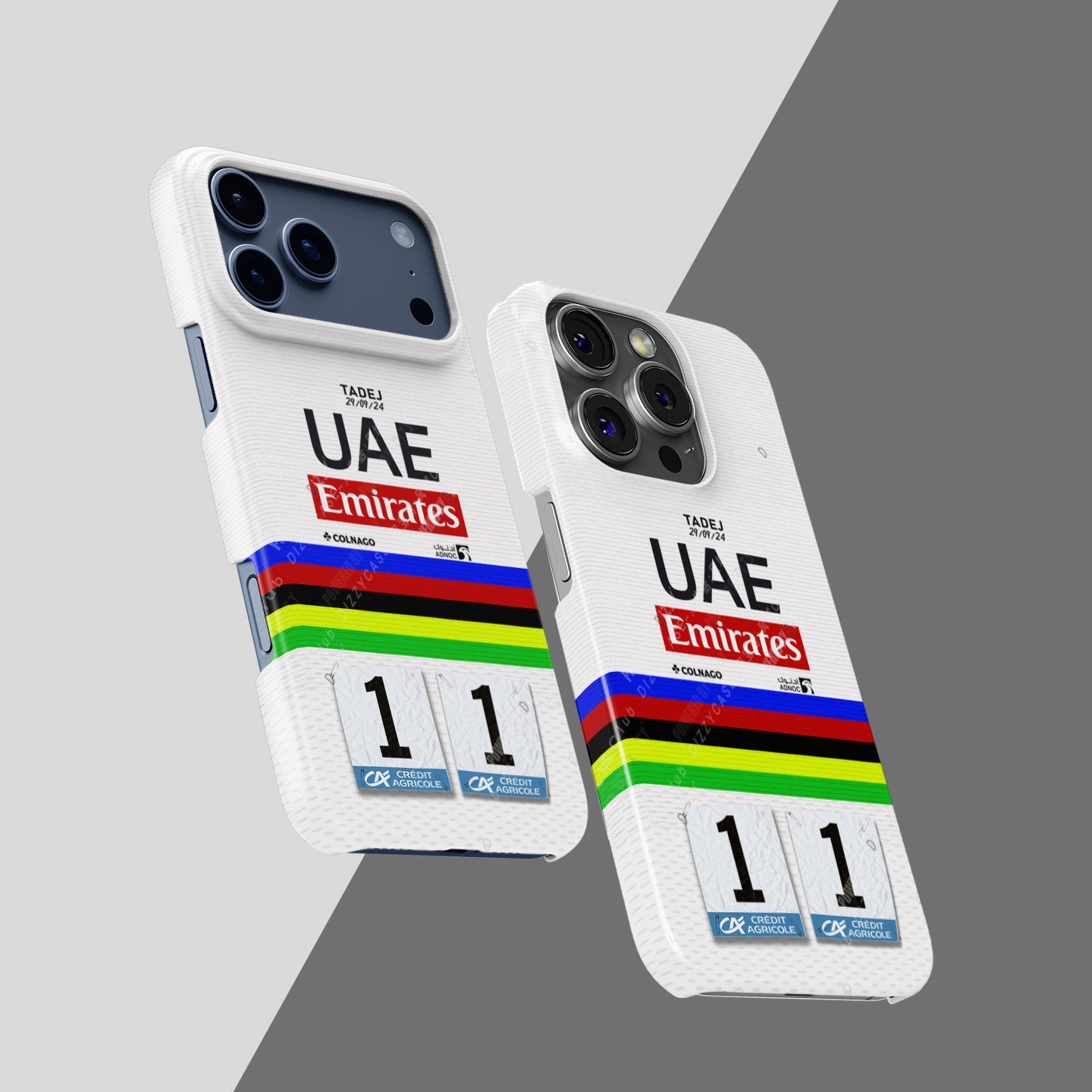 Tadej Pogačar Rainbow Jersey Tour of Lombardy Phone Case – Apple Models