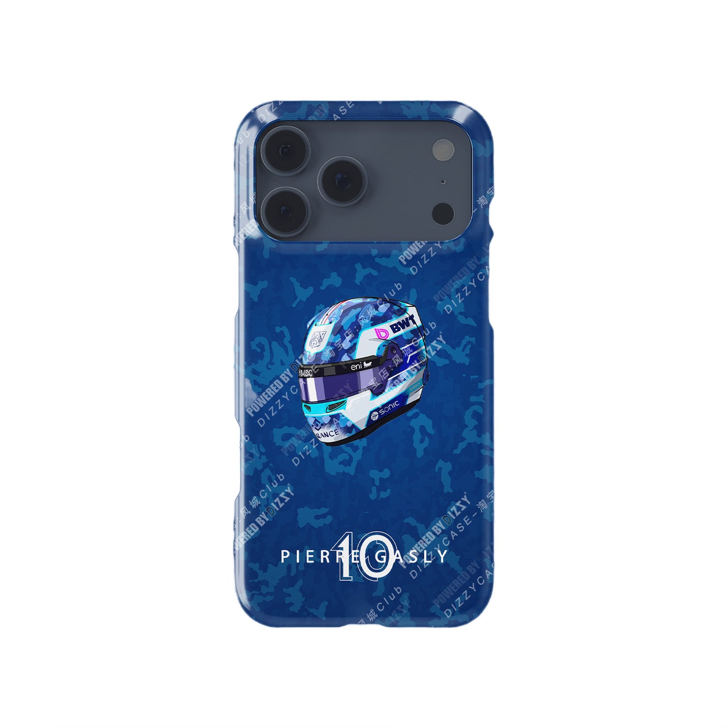 Pierre Gasly 2025 Helmet Phone Case – French Heritage Edition for iPhone (Alpine Edition) | DIZZY CASE