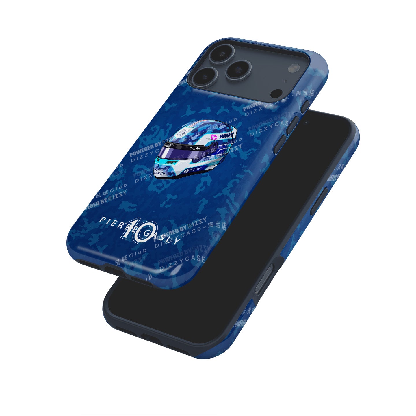 Pierre Gasly 2025 Helmet Phone Case – French Heritage Edition for iPhone (Alpine Edition) | DIZZY CASE