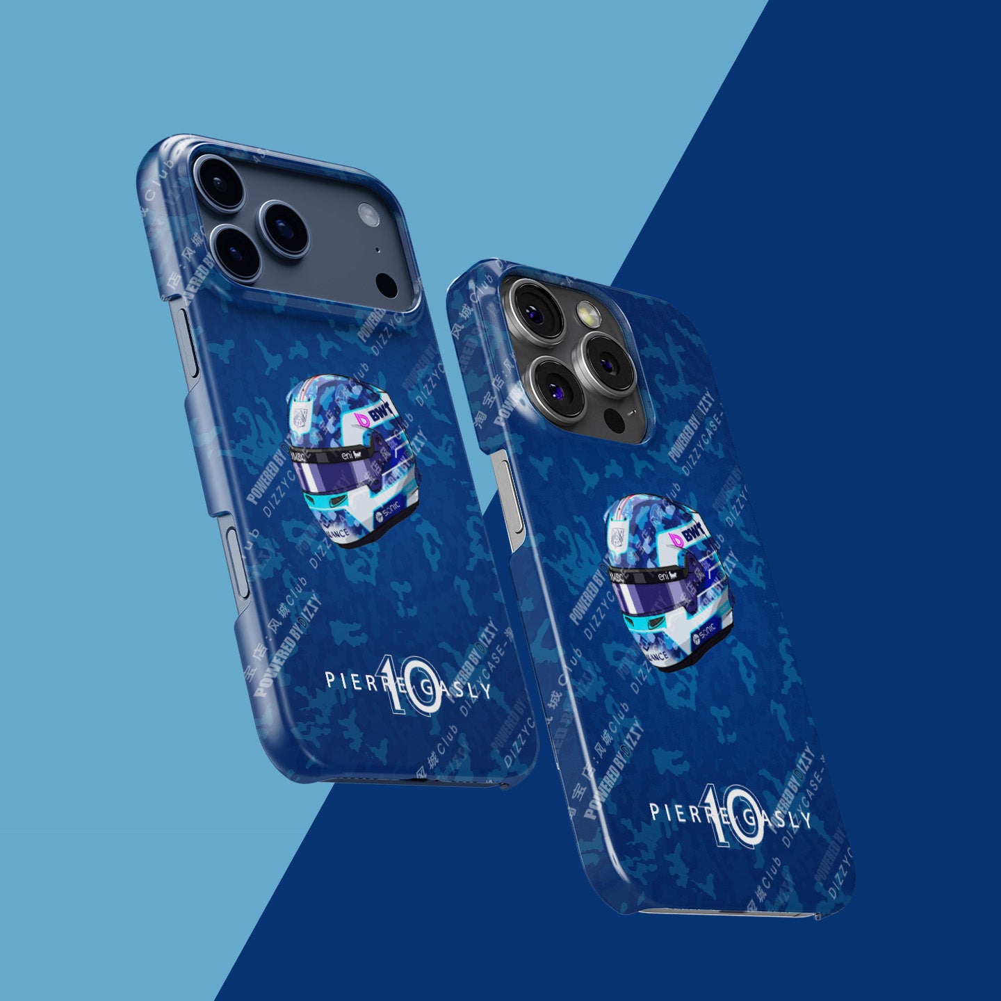 Pierre Gasly 2025 Helmet Phone Case – French Heritage Edition for iPhone (Alpine Edition) | DIZZY CASE