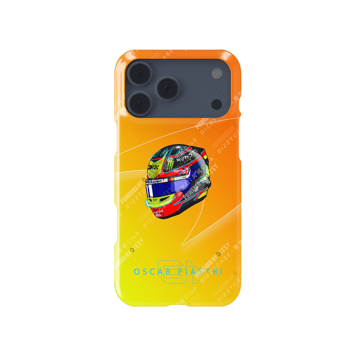 Oscar Piastri 2025 Helmet Phone Case – Australian Heritage Edition for iPhone (McLaren Edition)