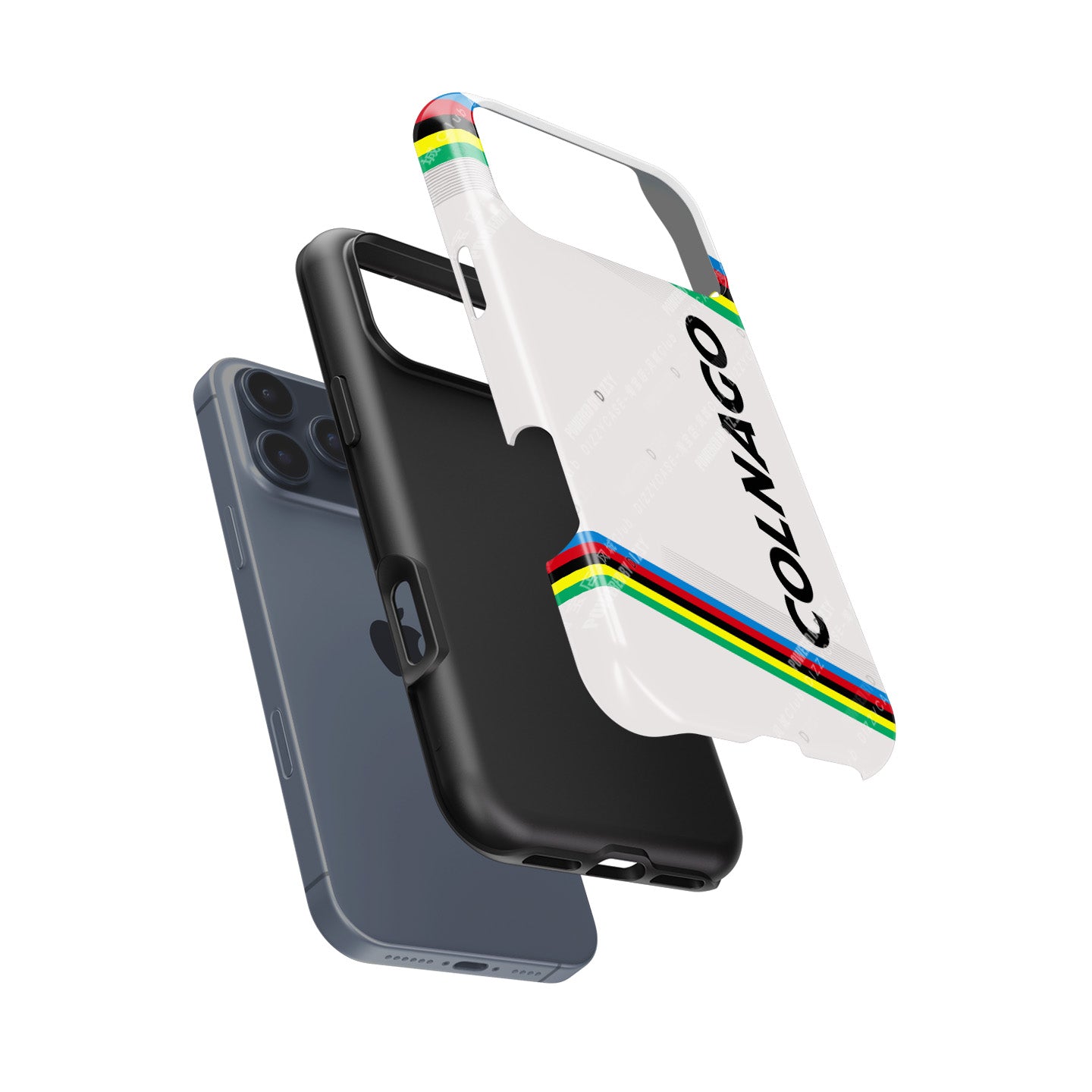 Tadej Pogačar Colnago V4RS UCI Road World Championships Rainbow Livery Phone Case – Apple