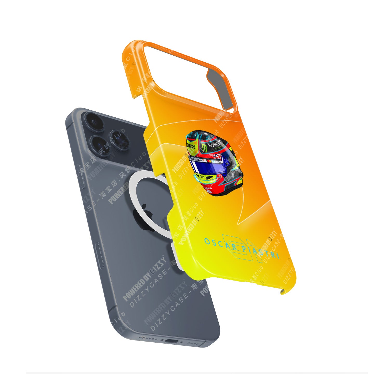 Oscar Piastri 2025 Helmet Phone Case – Australian Heritage Edition for iPhone (McLaren Edition)
