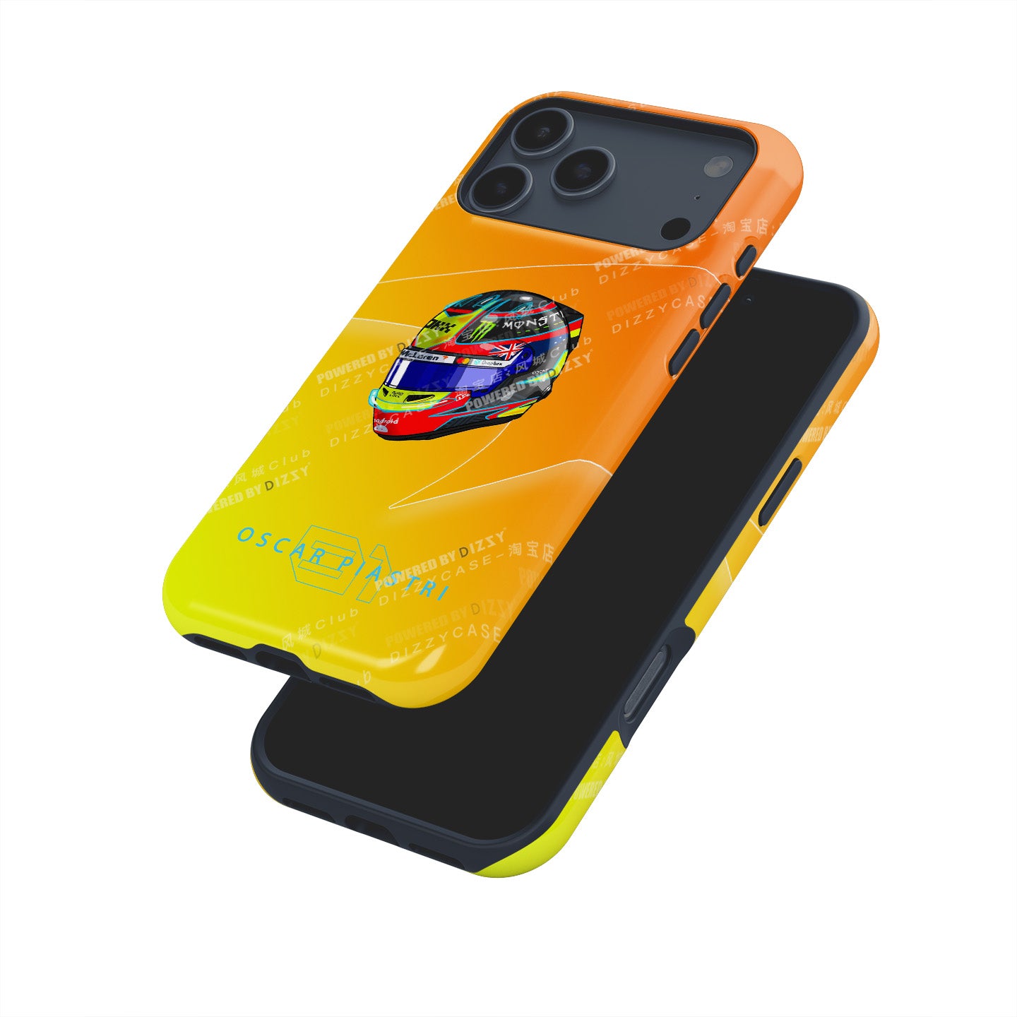 Oscar Piastri 2025 Helmet Phone Case – Australian Heritage Edition for iPhone (McLaren Edition)