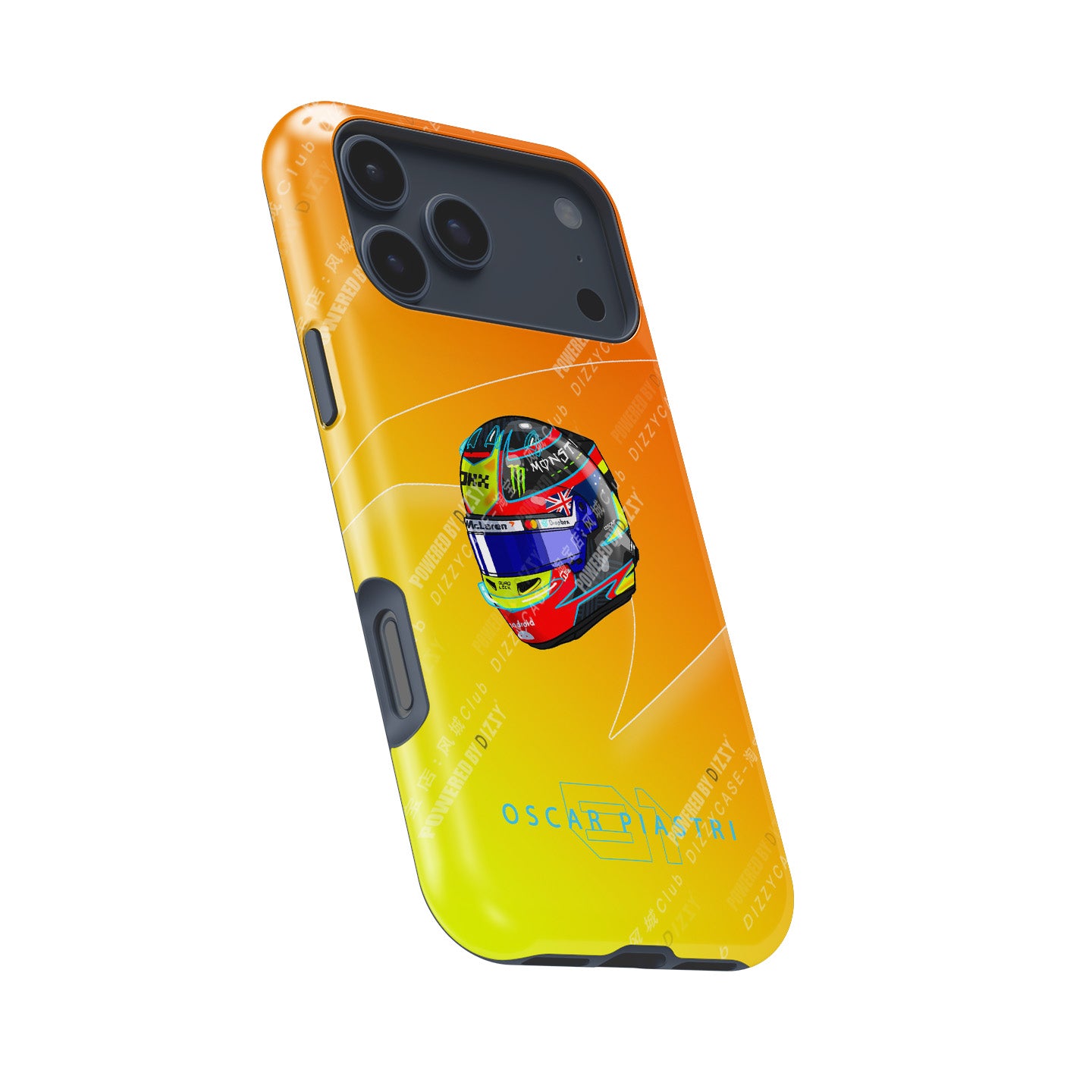 Oscar Piastri 2025 Helmet Phone Case – Australian Heritage Edition for iPhone (McLaren Edition)