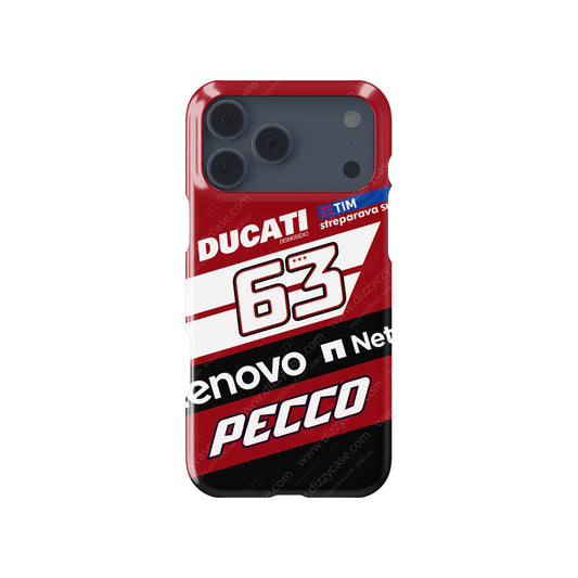 Pecco Bagnaia #63 Ducati Lenovo 2026 Livery - iPhone Case