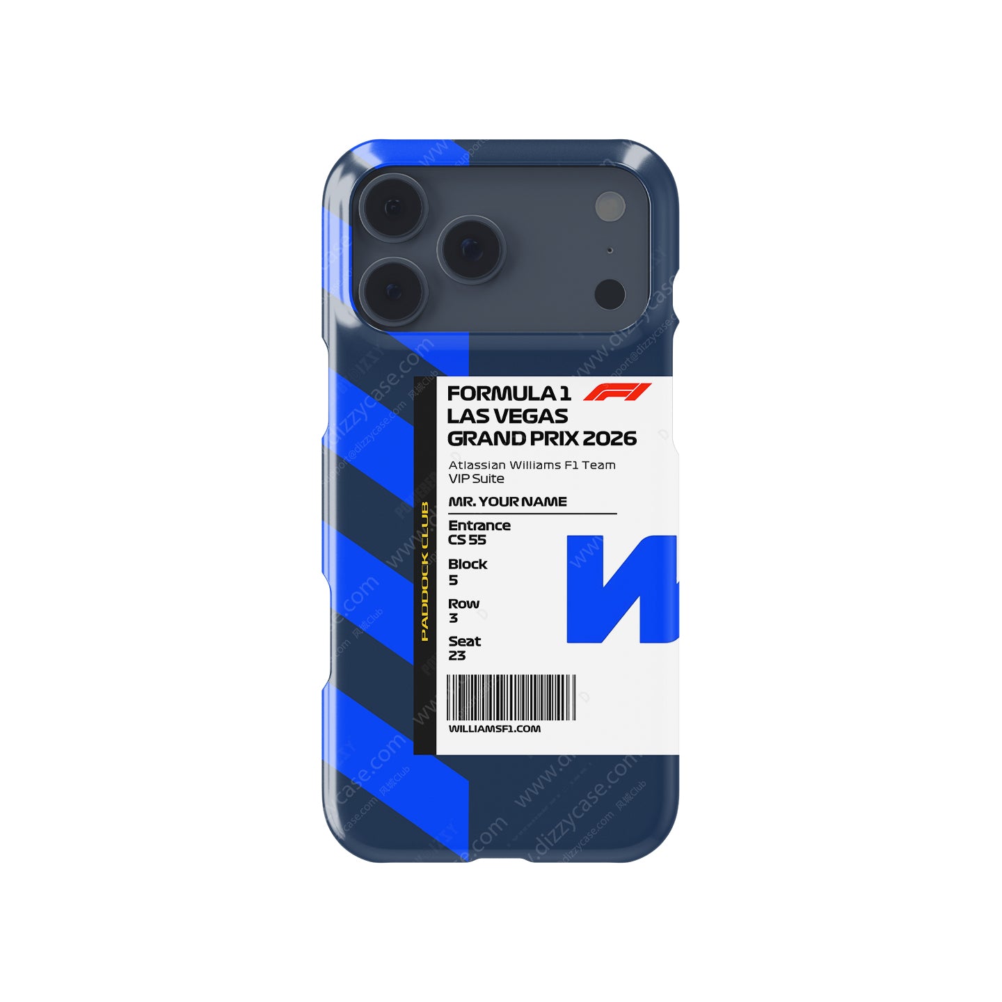 Williams Racing VIP Pass iPhone Case - Las Vegas 2026 | DIZZY CASE