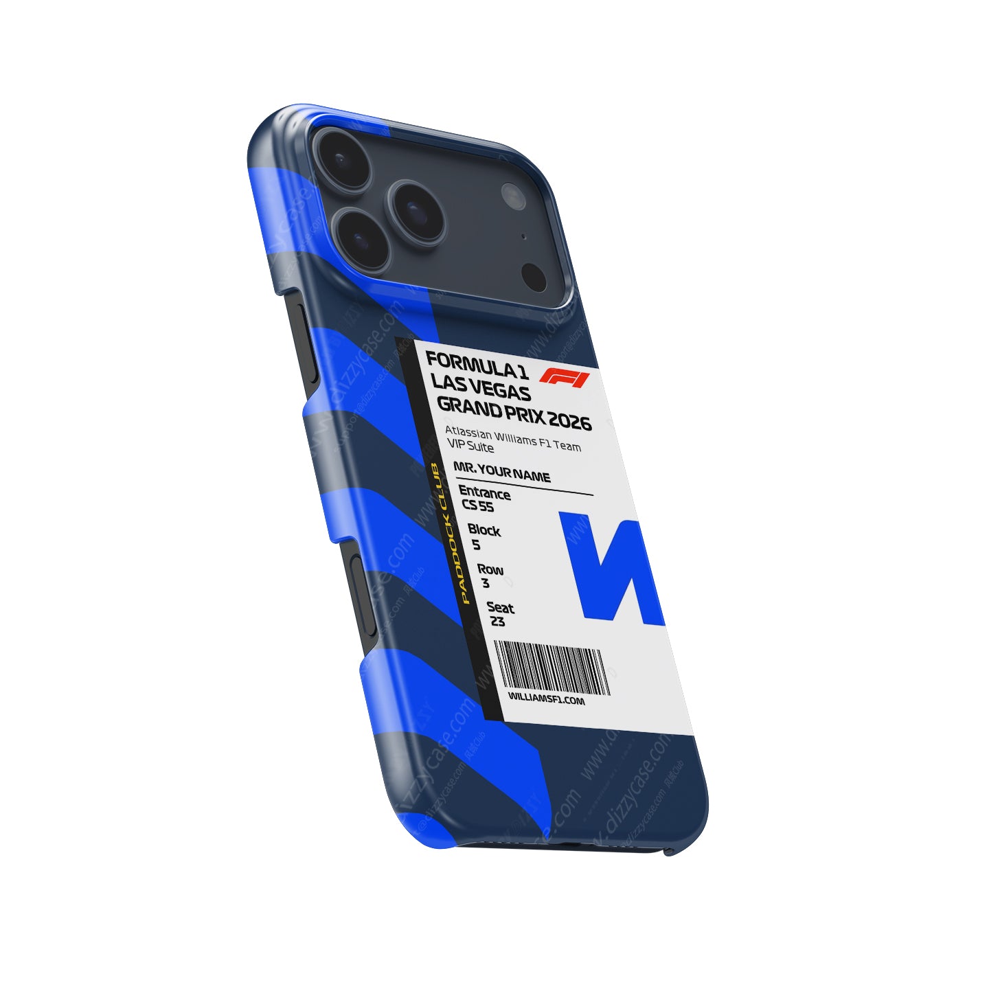 Williams Racing VIP Pass iPhone Case - Las Vegas 2026 | DIZZY CASE