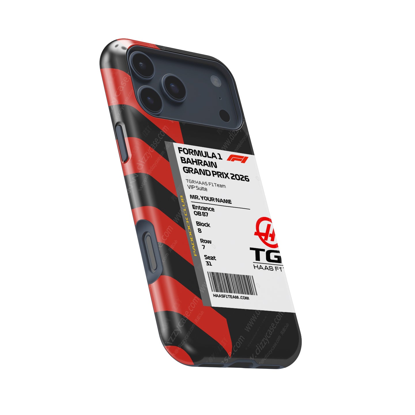 TGR Haas VIP Pass iPhone Case - Bahrain 2026 | DIZZY CASE