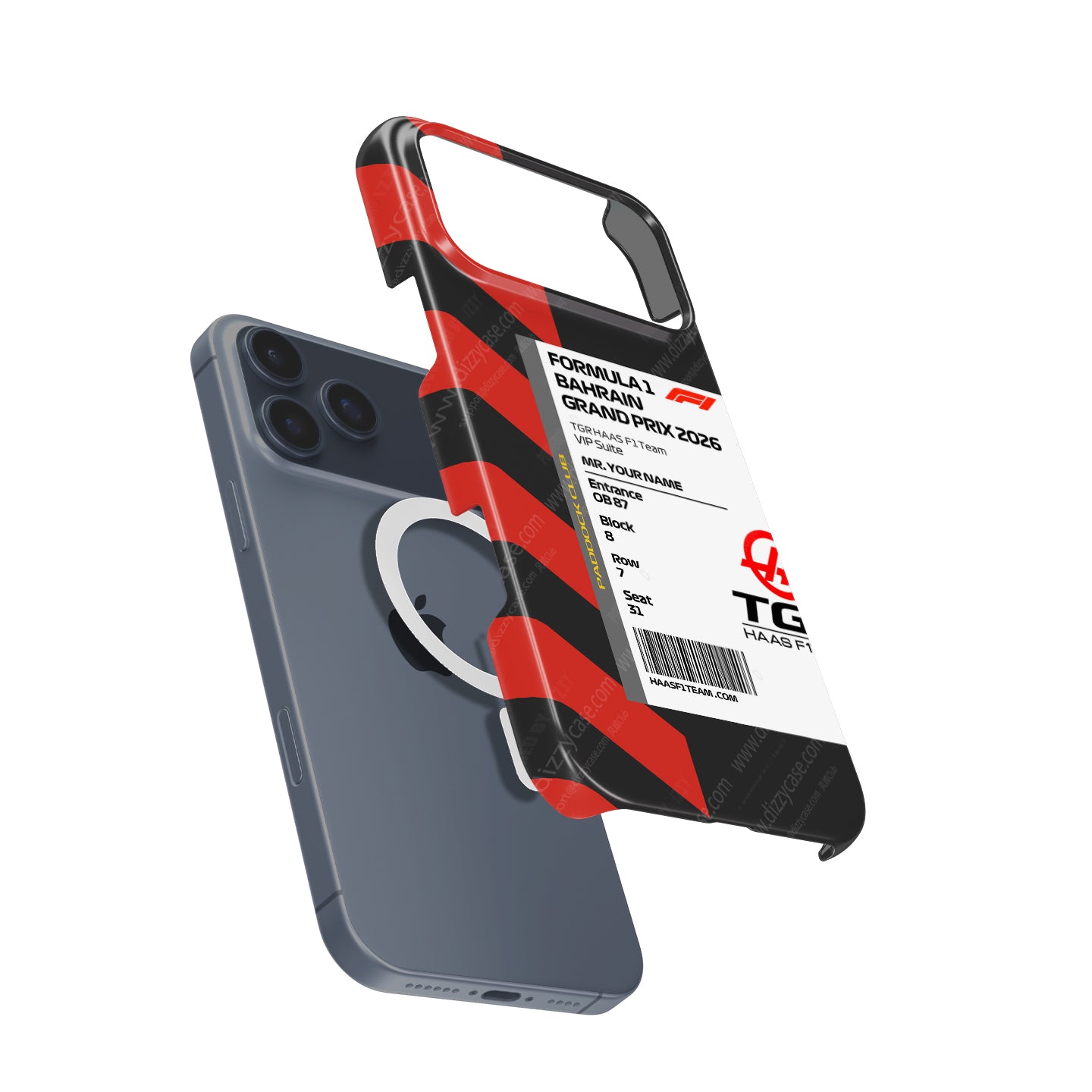 TGR Haas VIP Pass iPhone Case - Bahrain 2026 | DIZZY CASE