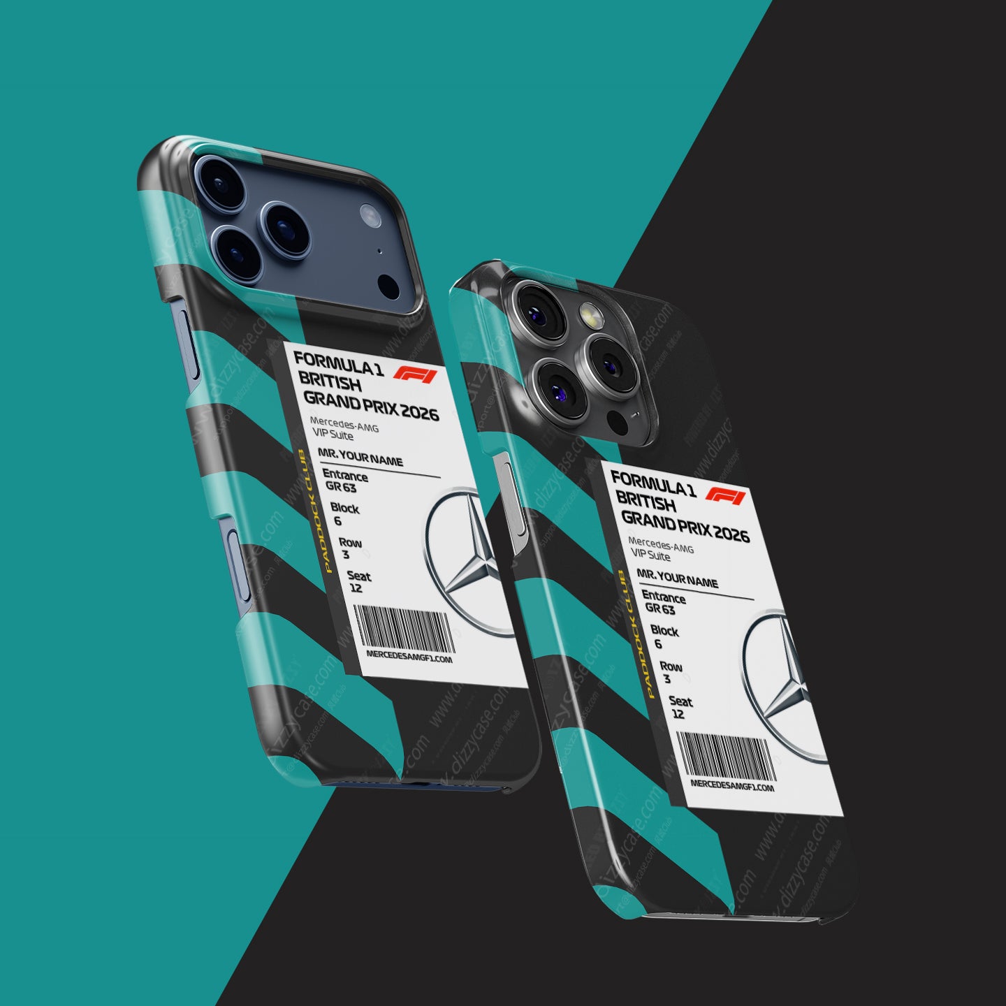 Mercedes VIP Pass iPhone Case - Silverstone 2026 | DIZZY CASE