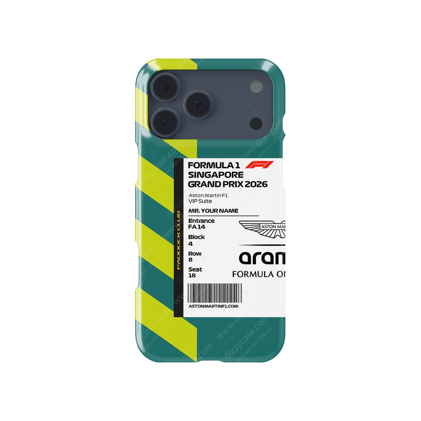 Aston Martin VIP Pass iPhone Case - Singapore 2026 | DIZZY CASE