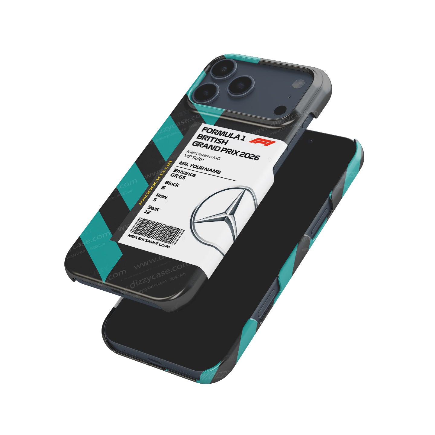 Mercedes VIP Pass iPhone Case - Silverstone 2026 | DIZZY CASE