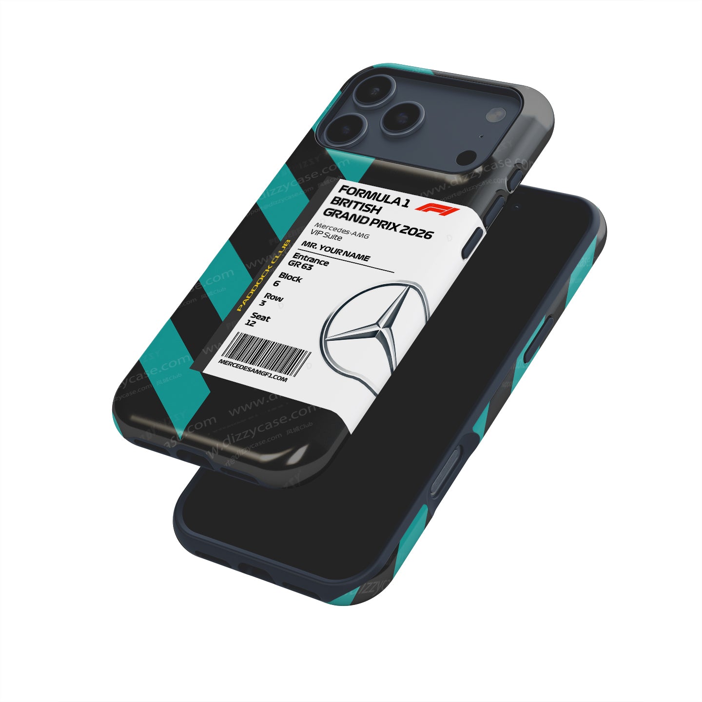 Mercedes VIP Pass iPhone Case - Silverstone 2026 | DIZZY CASE