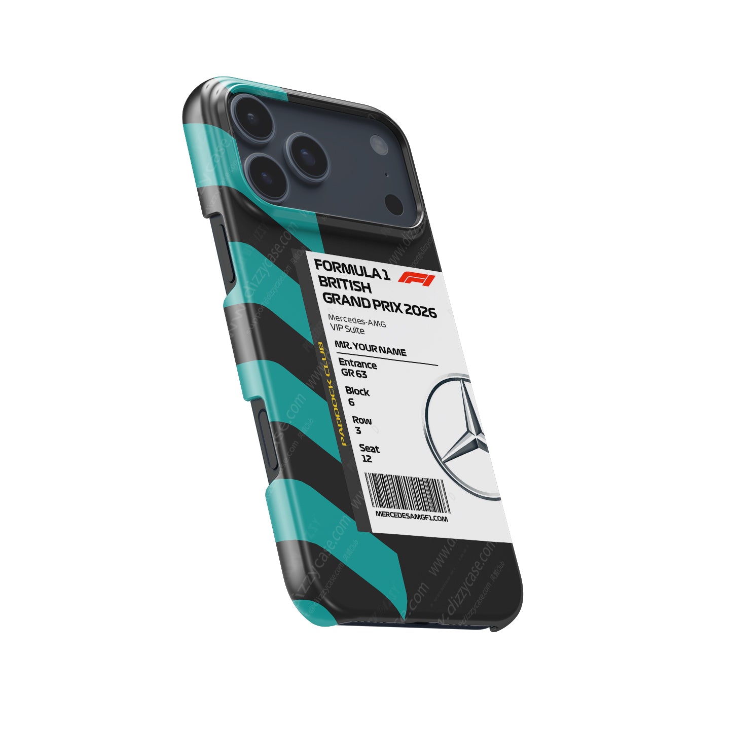 Mercedes VIP Pass iPhone Case - Silverstone 2026 | DIZZY CASE