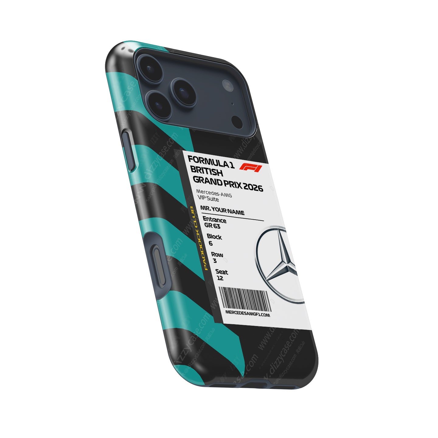 Mercedes VIP Pass iPhone Case - Silverstone 2026 | DIZZY CASE