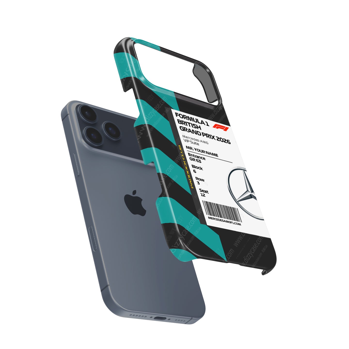Mercedes VIP Pass iPhone Case - Silverstone 2026 | DIZZY CASE