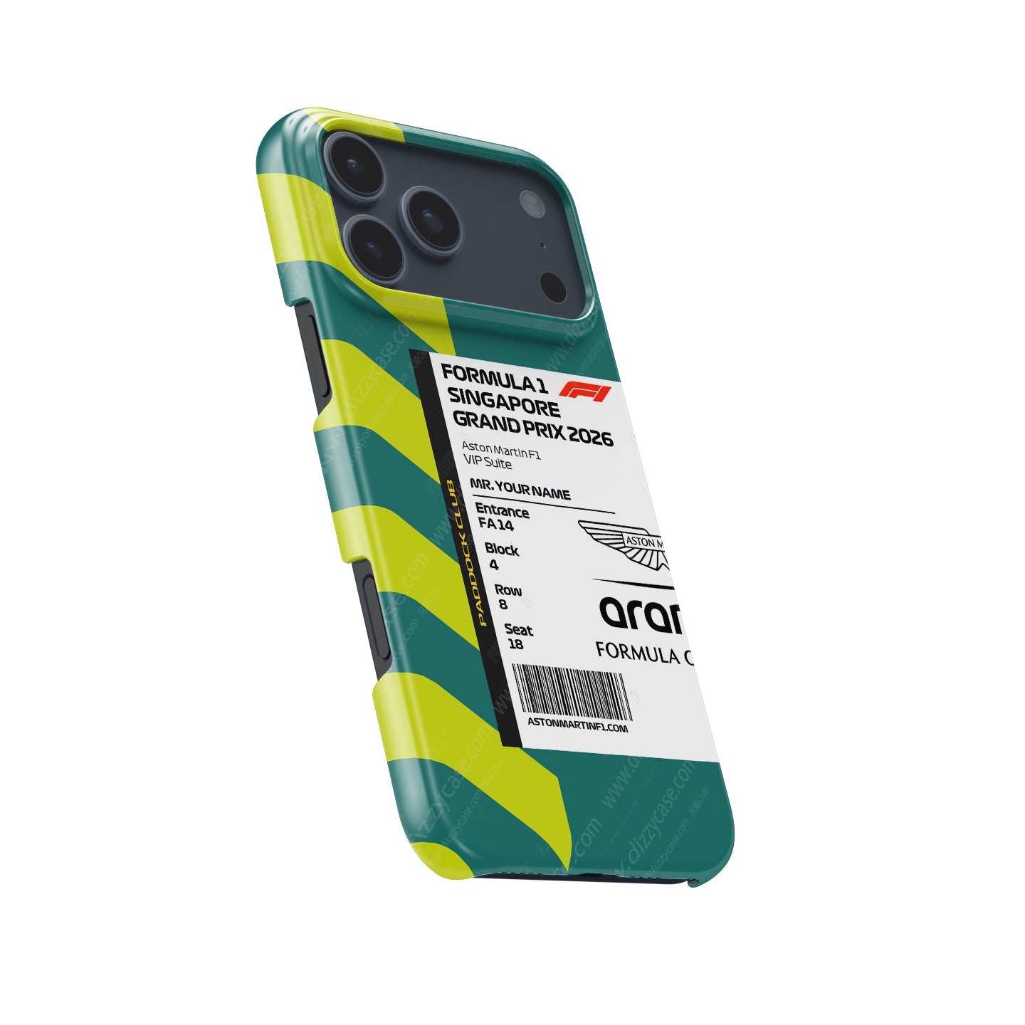 Aston Martin VIP Pass iPhone Case - Singapore 2026 | DIZZY CASE
