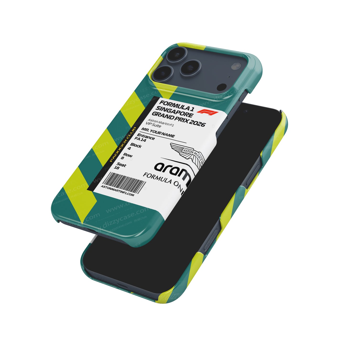 Aston Martin VIP Pass iPhone Case - Singapore 2026 | DIZZY CASE