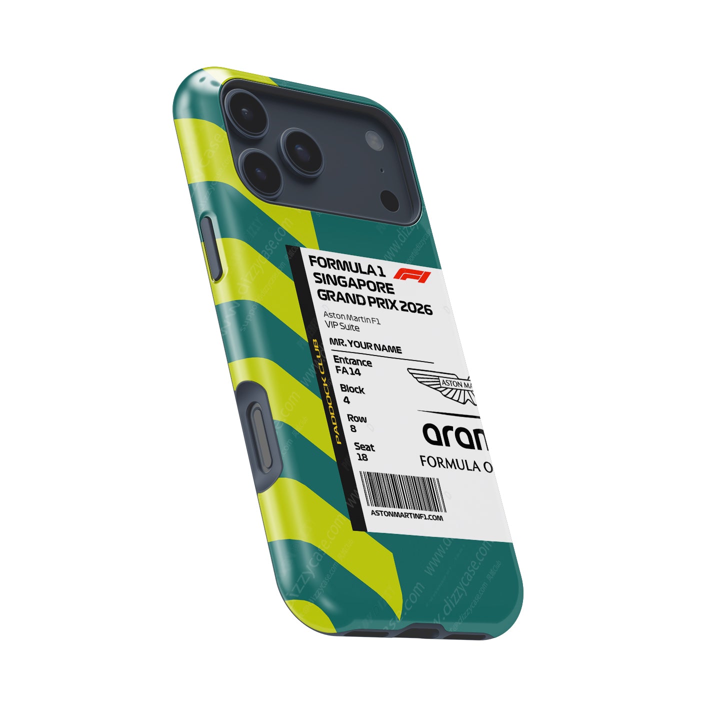 Aston Martin VIP Pass iPhone Case - Singapore 2026 | DIZZY CASE