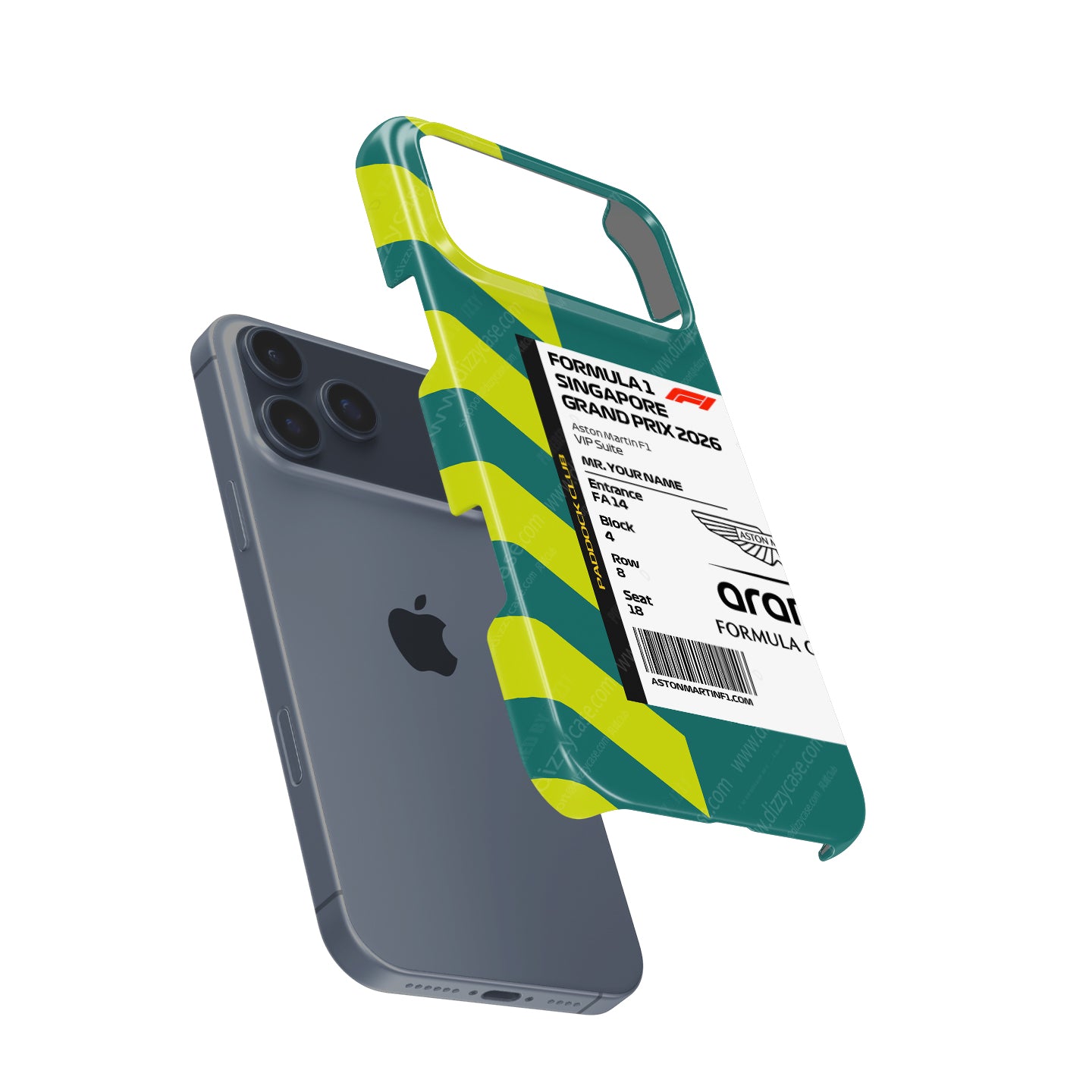 Aston Martin VIP Pass iPhone Case - Singapore 2026 | DIZZY CASE