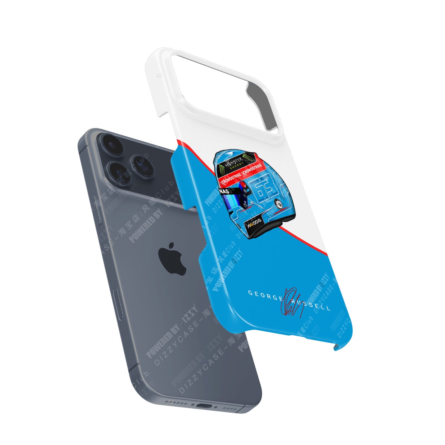 Show Your Support with the George Russell GR63 2023 Helmet Phone Case | DIZZY CASE