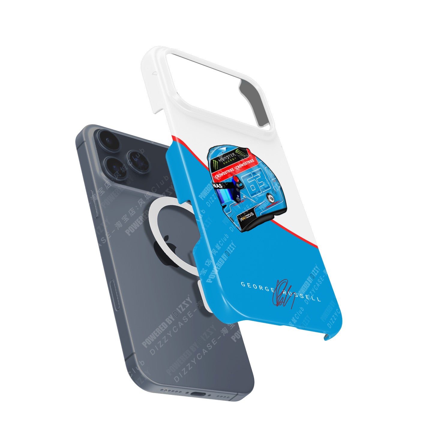 Show Your Support with the George Russell GR63 2023 Helmet Phone Case | DIZZY CASE