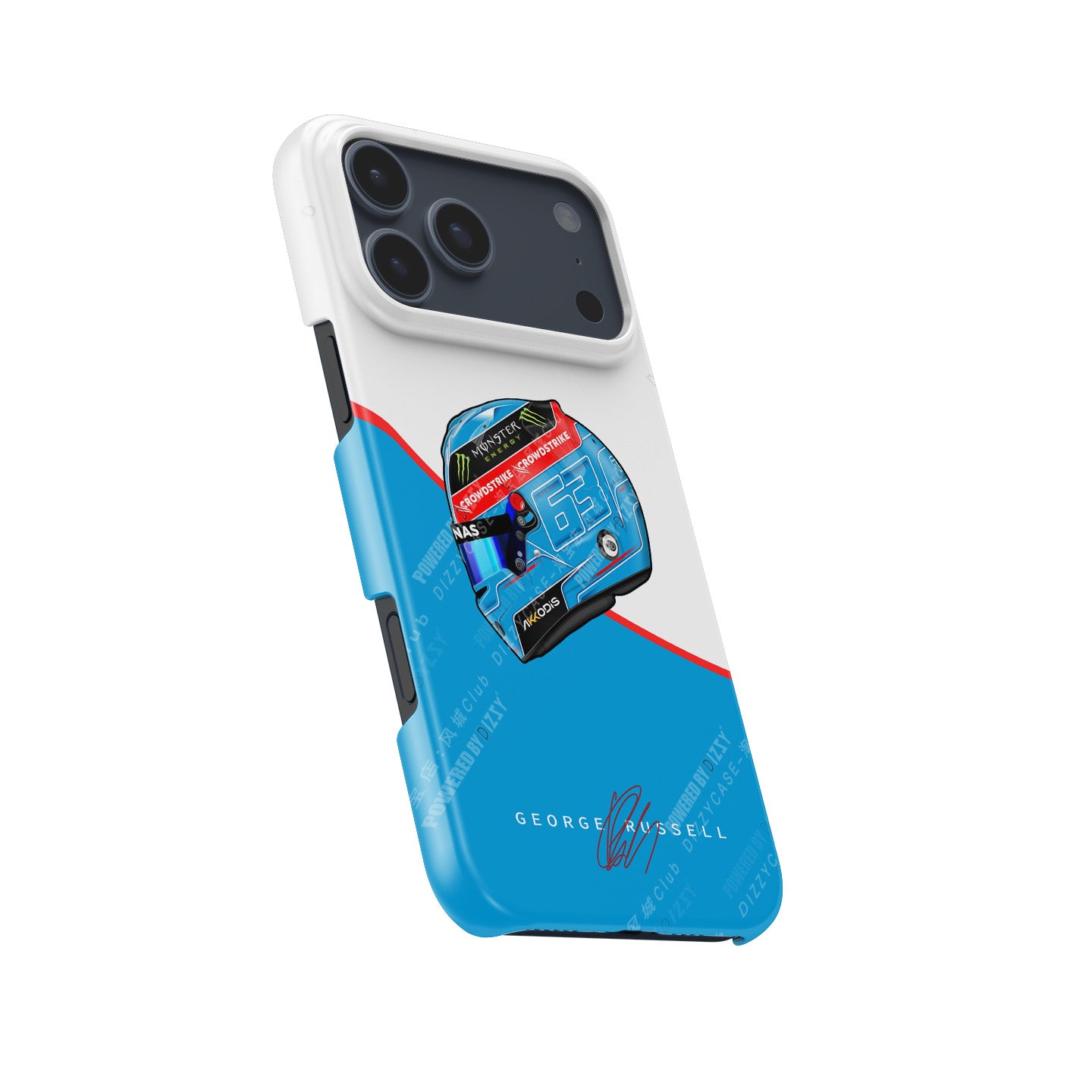Show Your Support with the George Russell GR63 2023 Helmet Phone Case | DIZZY CASE