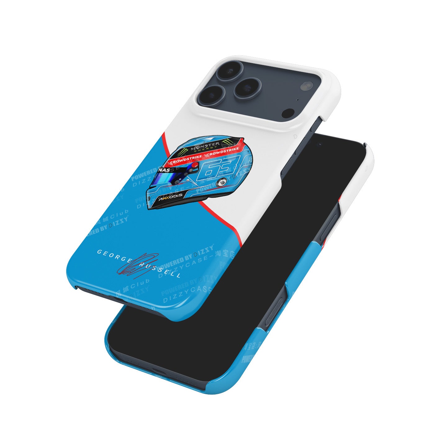 Show Your Support with the George Russell GR63 2023 Helmet Phone Case | DIZZY CASE