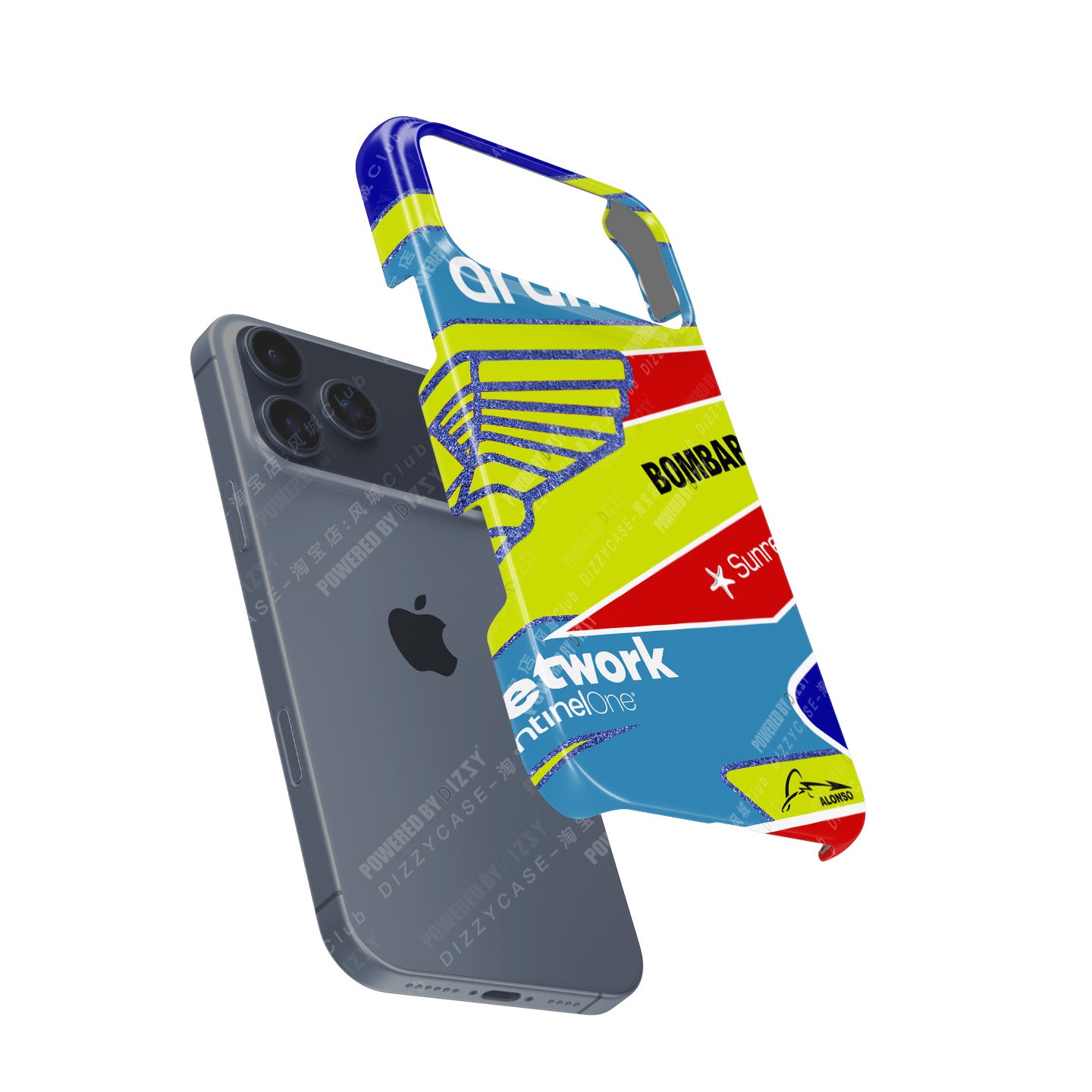 Fernando Alonso 2023 F1 Helmet Case for Apple iPhones | DIZZY CASE