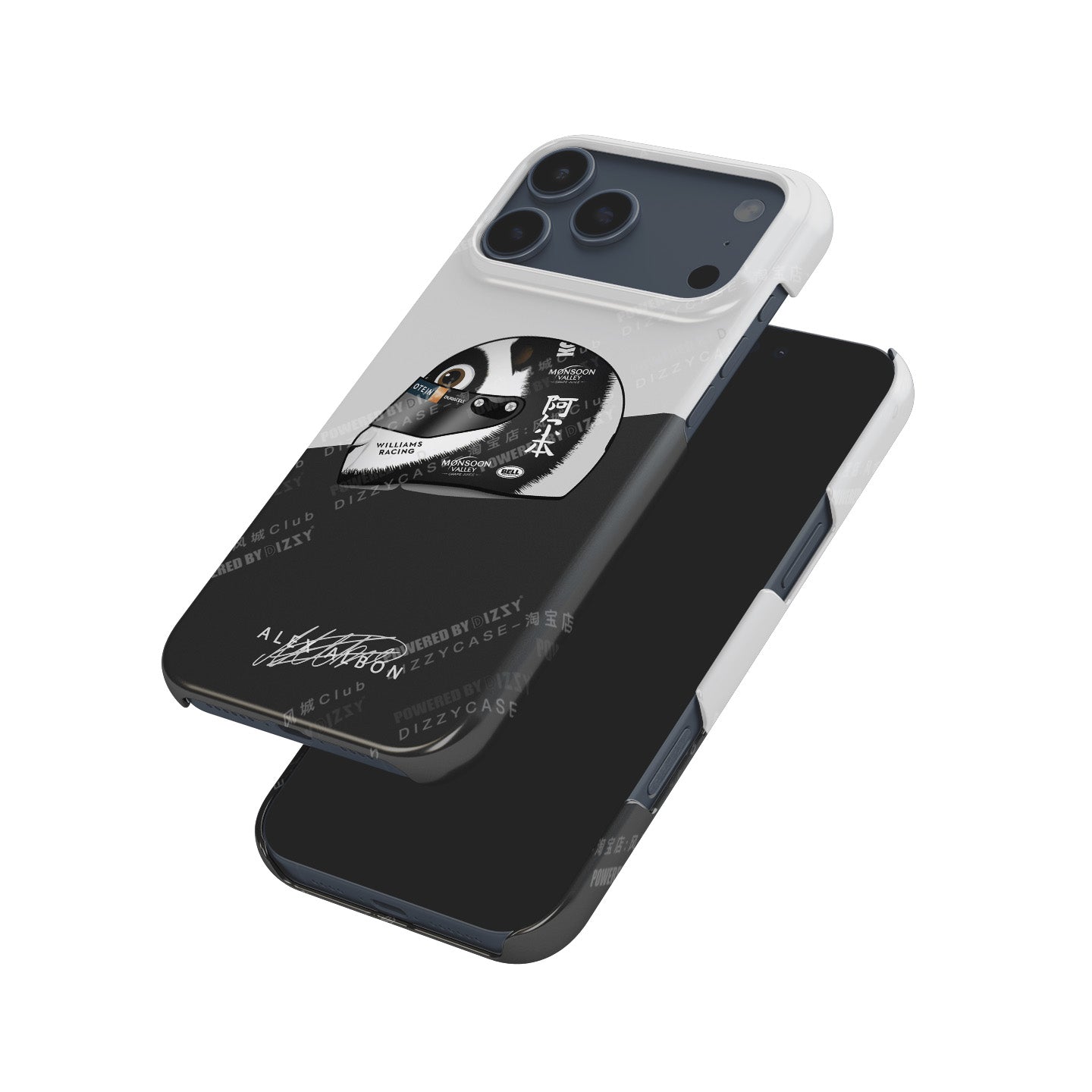 Panda-monium iPhone Case - Alex Albon 2024 China Helmet | DIZZY CASE