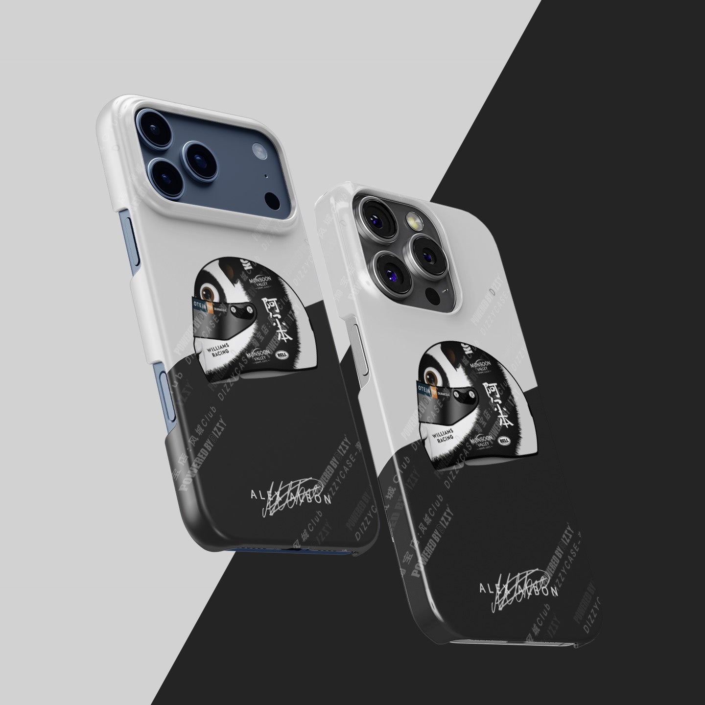 Panda-monium iPhone Case - Alex Albon 2024 China Helmet | DIZZY CASE