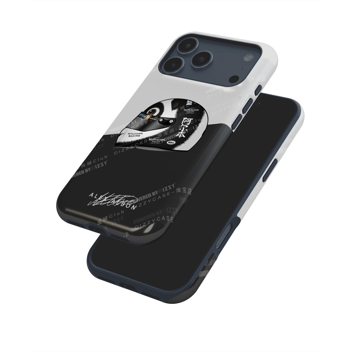 Panda-monium iPhone Case - Alex Albon 2024 China Helmet | DIZZY CASE