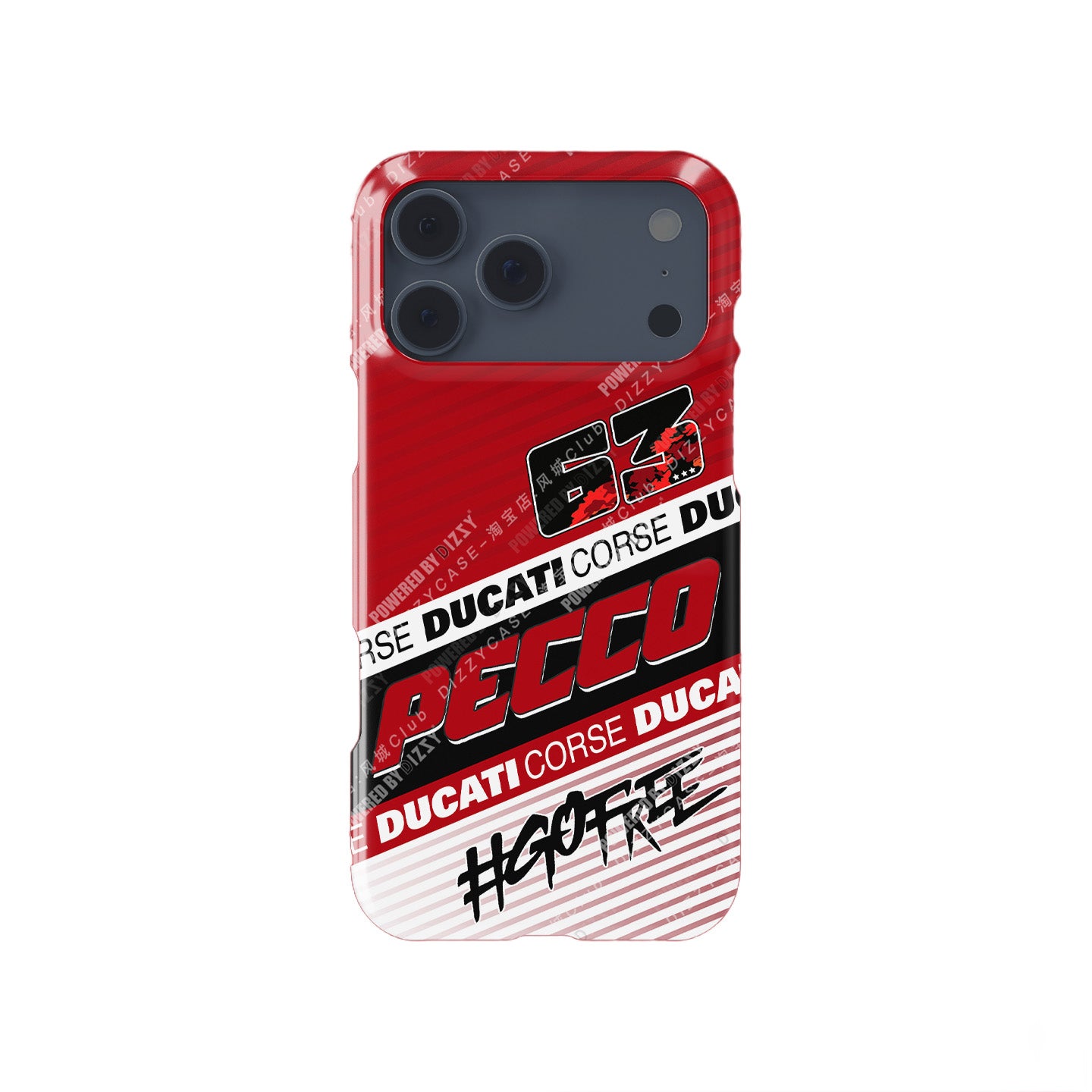 Francesco Bagnaia MotoGP 2025 Phone Case – Ducati Pecco #63 Design for iPhone