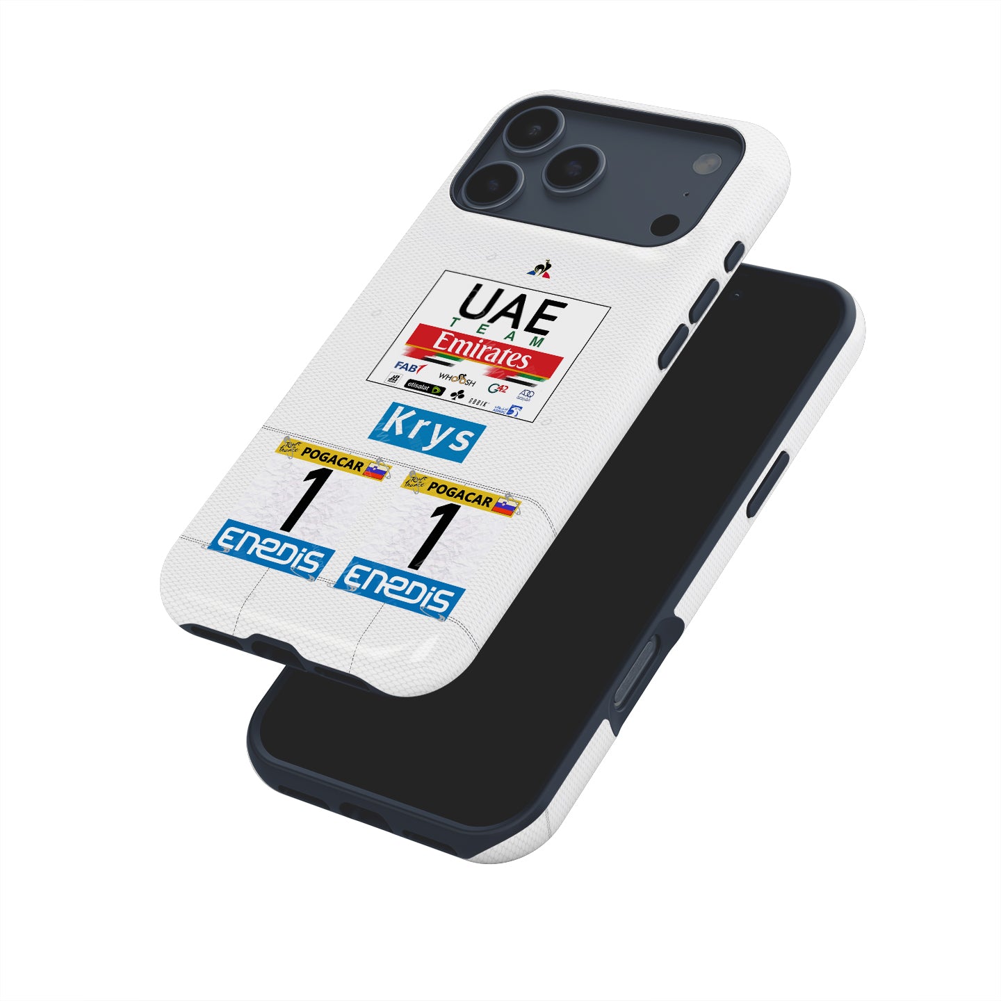 Tadej Pogacar 2021 White Jersey Phone Case for Cycling Fans