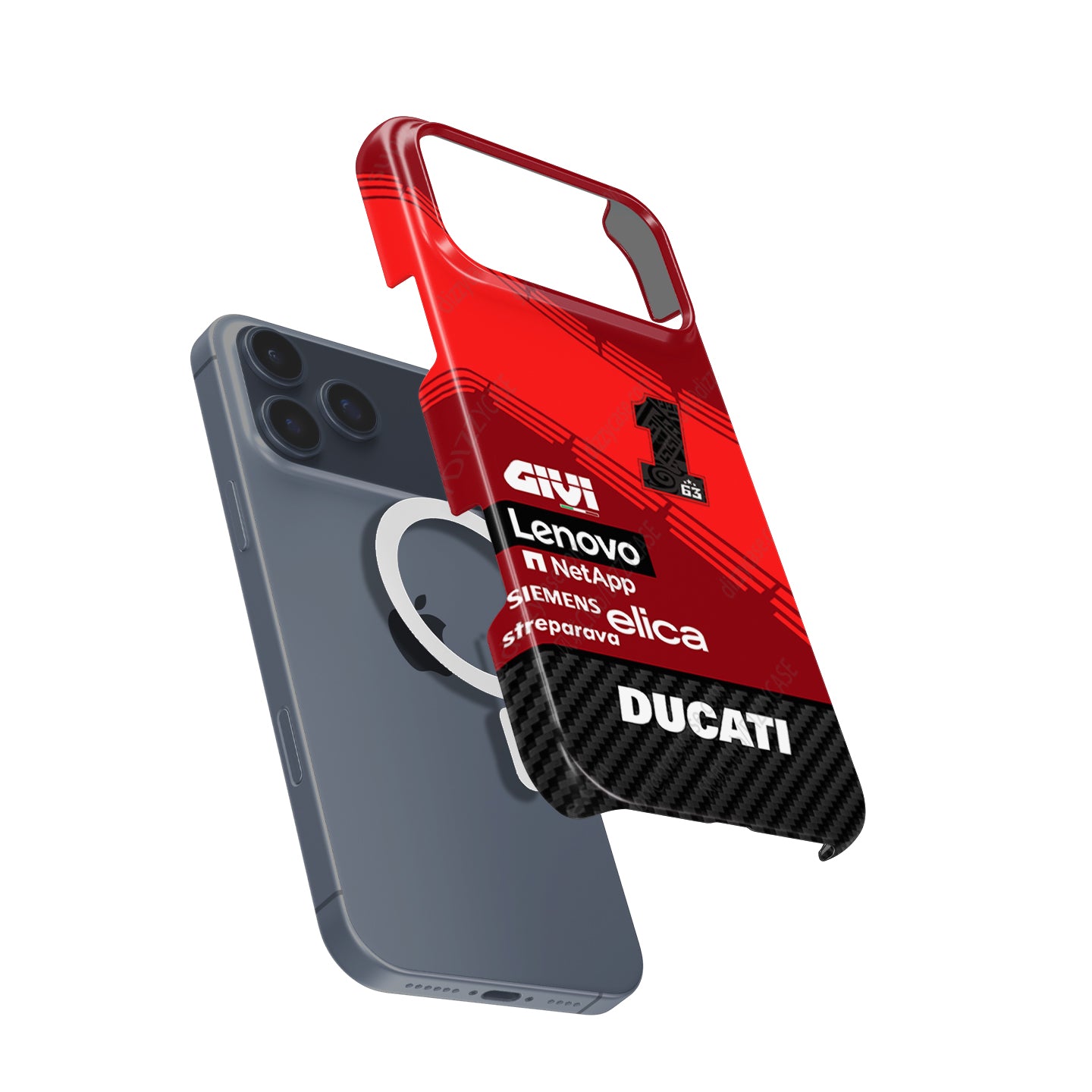 2024 Ducati Team Francesco Bagnaia #FB1 MotoGP Livery Phone Case by DIZZY
