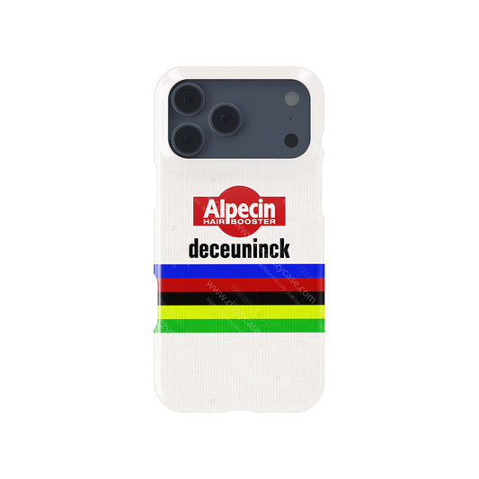 Mathieu van der Poel 2024 World Champion Rainbow Jersey Cycling Livery Phone Case by DIZZY