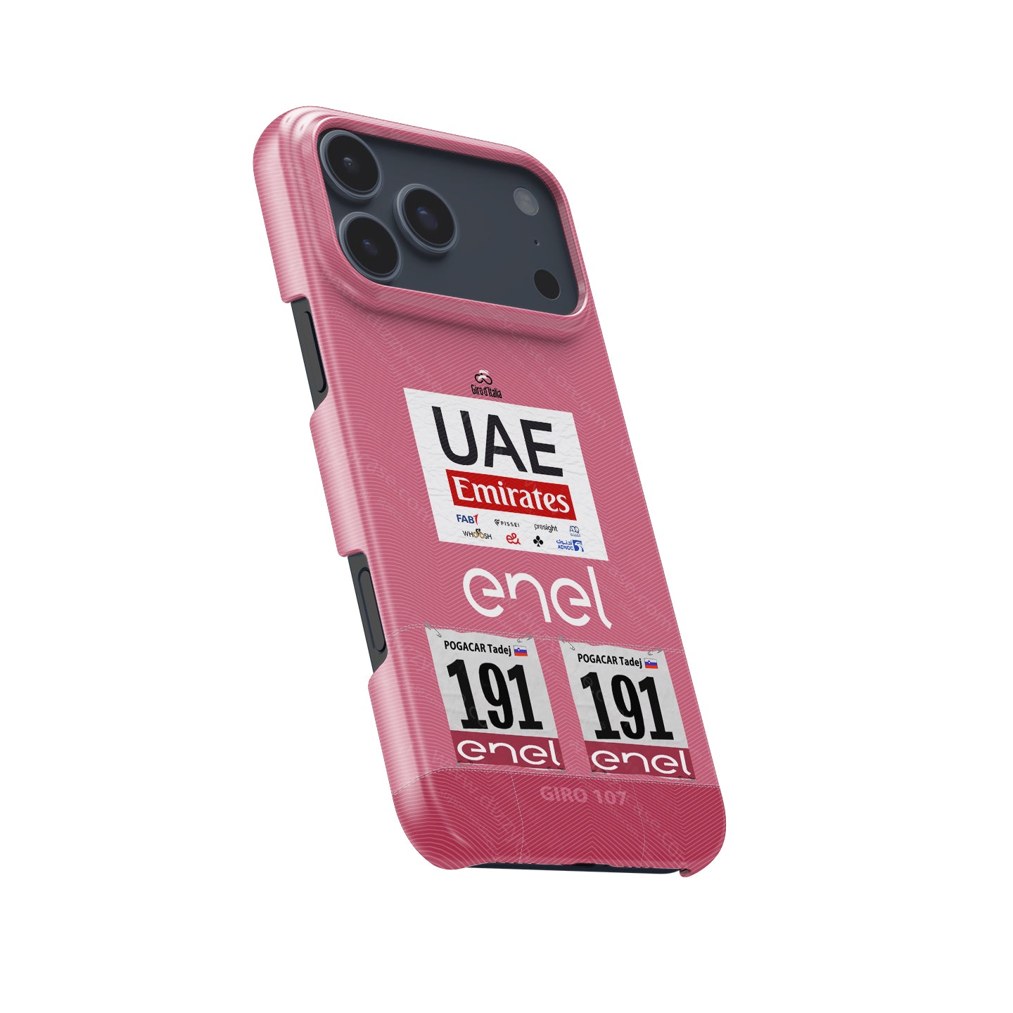 Tadej Pogacar 2024 Giro d'Italia Pink Jersey Phone Case by DIZZY