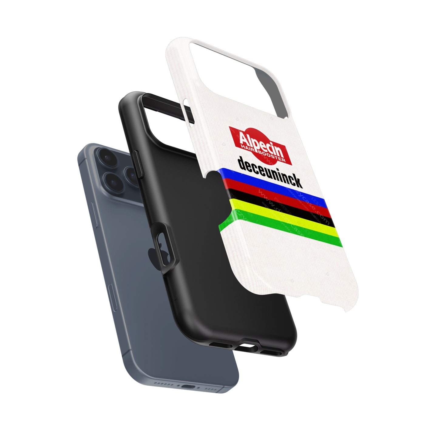 Mathieu van der Poel 2024 World Champion Rainbow Jersey Cycling Livery Phone Case by DIZZY | DIZZY CASE