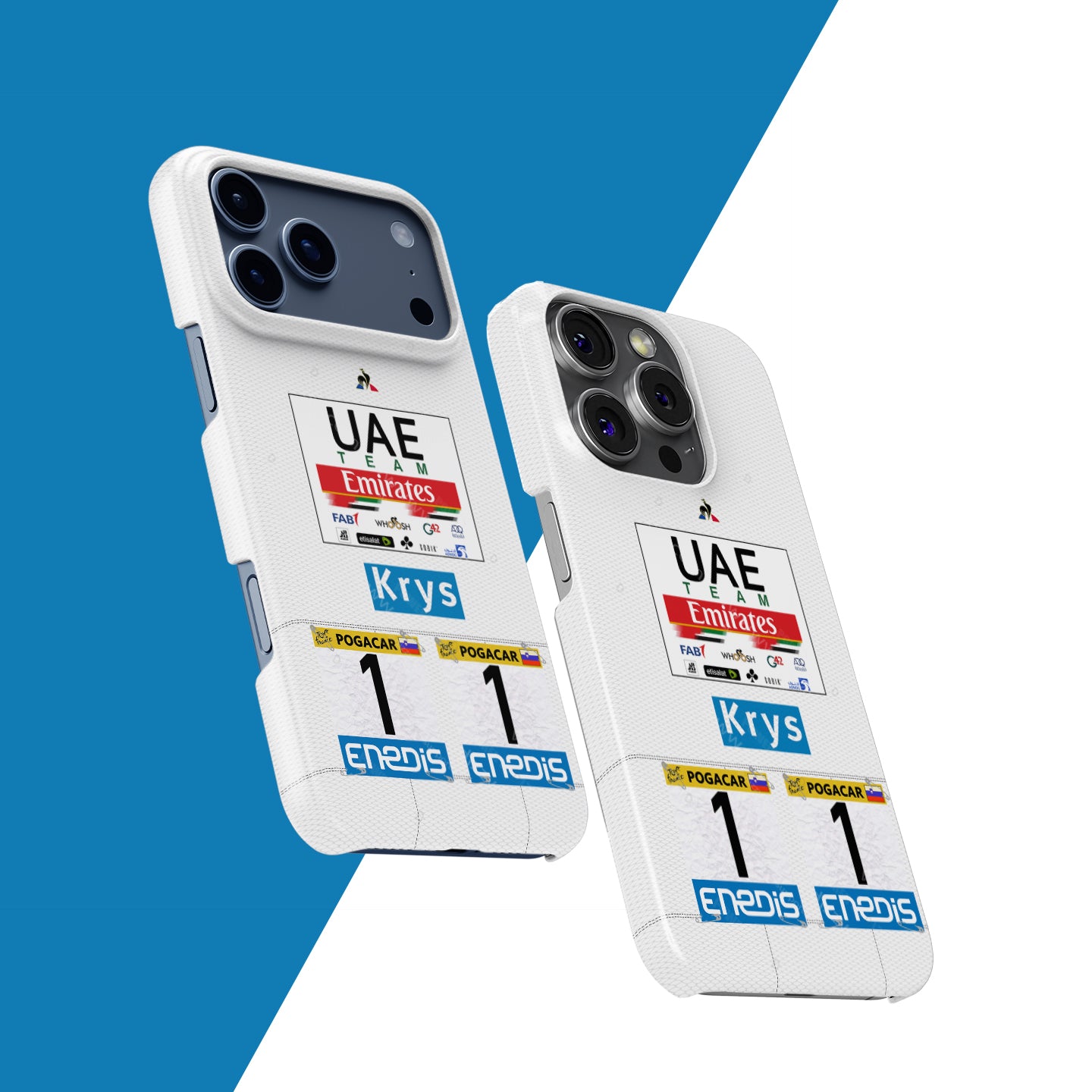 Tadej Pogacar 2021 White Jersey Phone Case for Cycling Fans