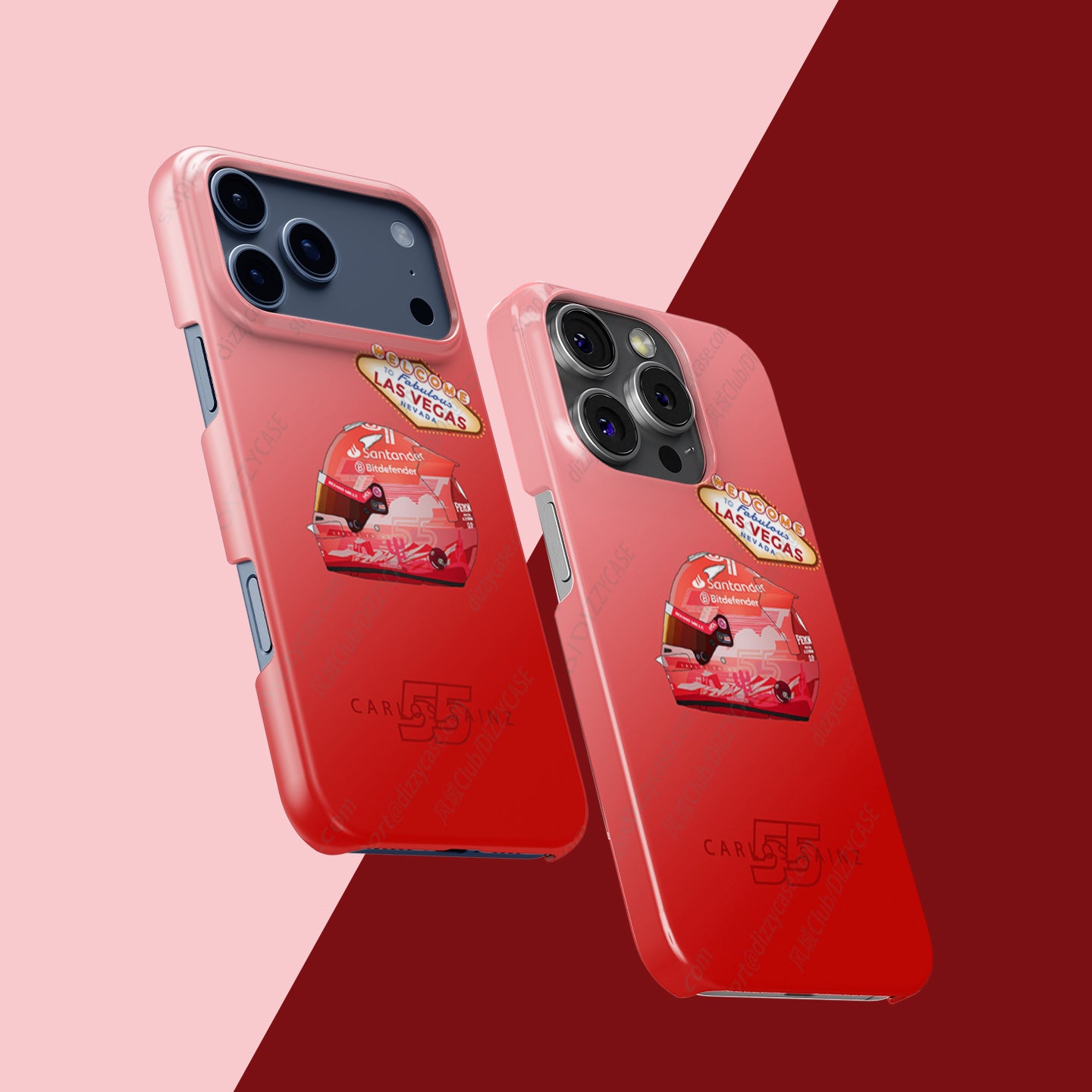 Carlos Sainz 2024 Las Vegas Grand Prix Helmet iPhone Case – F1 Fan Edition