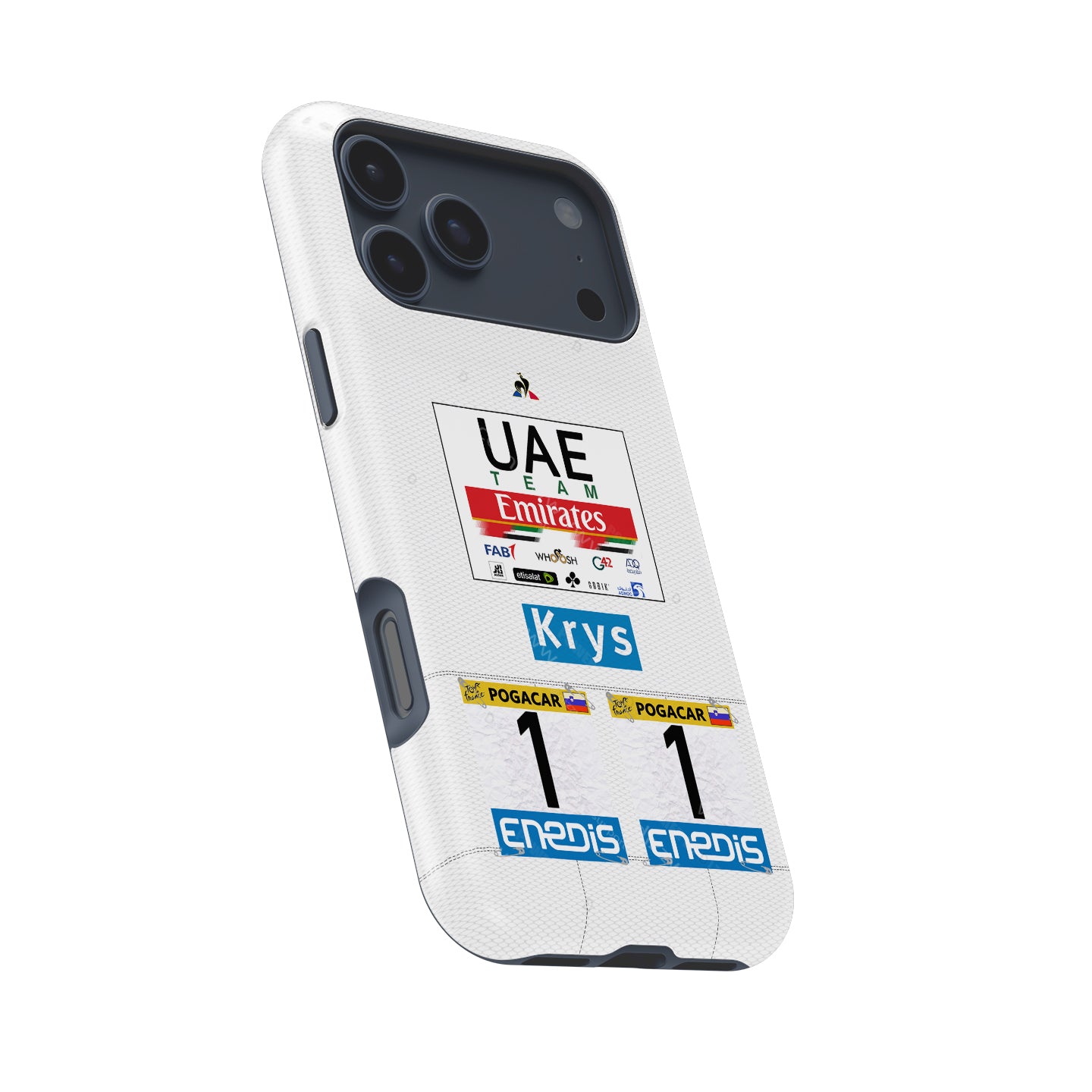 Tadej Pogacar 2021 White Jersey Phone Case for Cycling Fans
