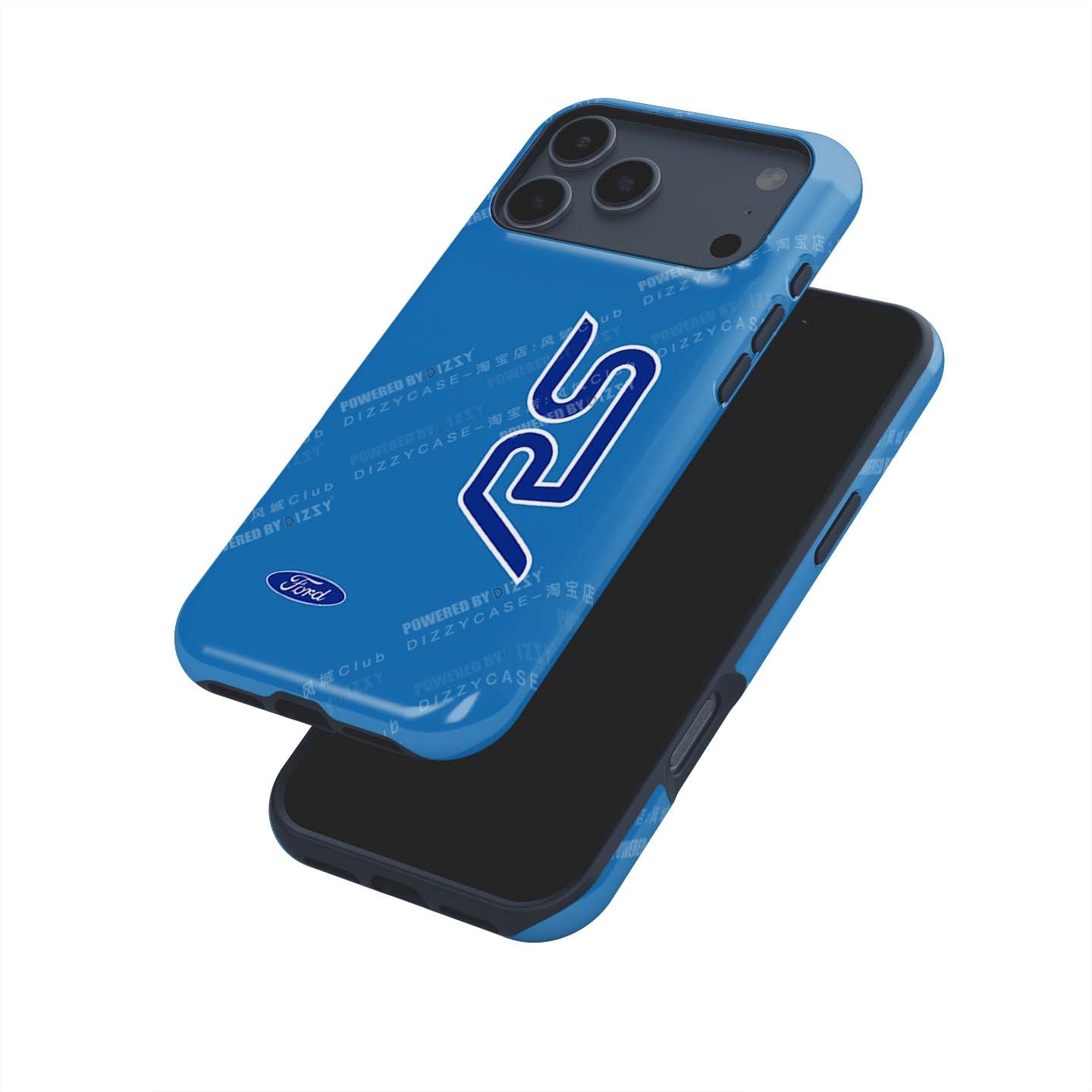 Unleash Racing Spirit with the Ford Focus RS Line Blue Livery Phone Case | DIZZY CASE