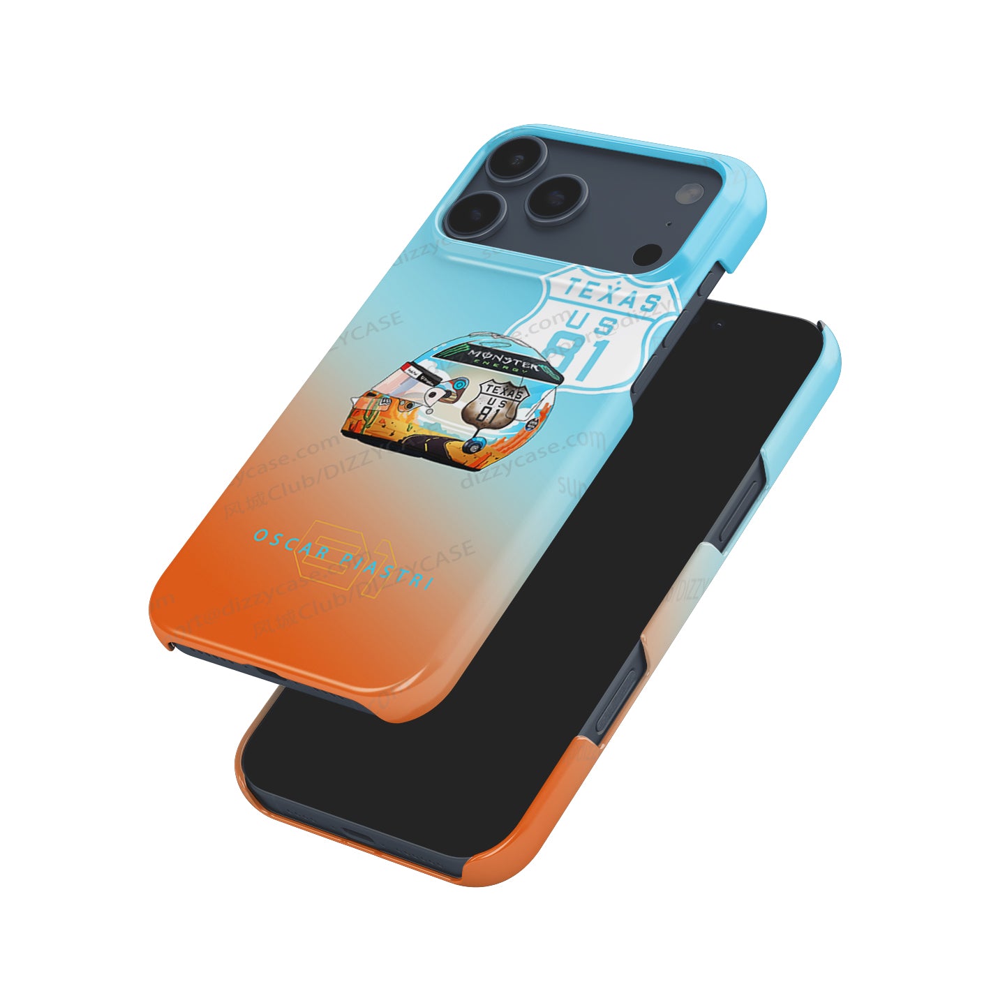2024 Oscar Piastri USA Grand Prix Helmet iPhone Case - Austin Edition