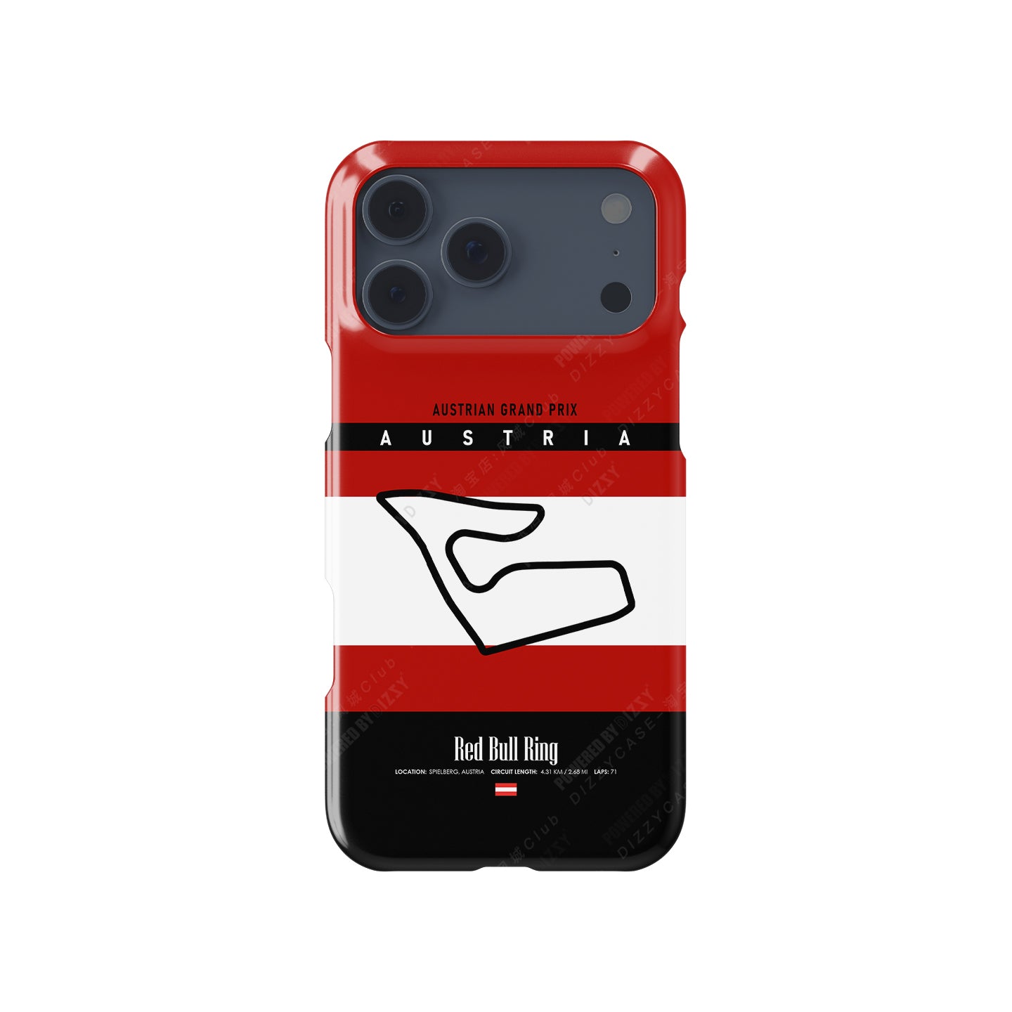 Austria GP iPhone Case – Red Bull Ring Track Map Design | DIZZY CASE