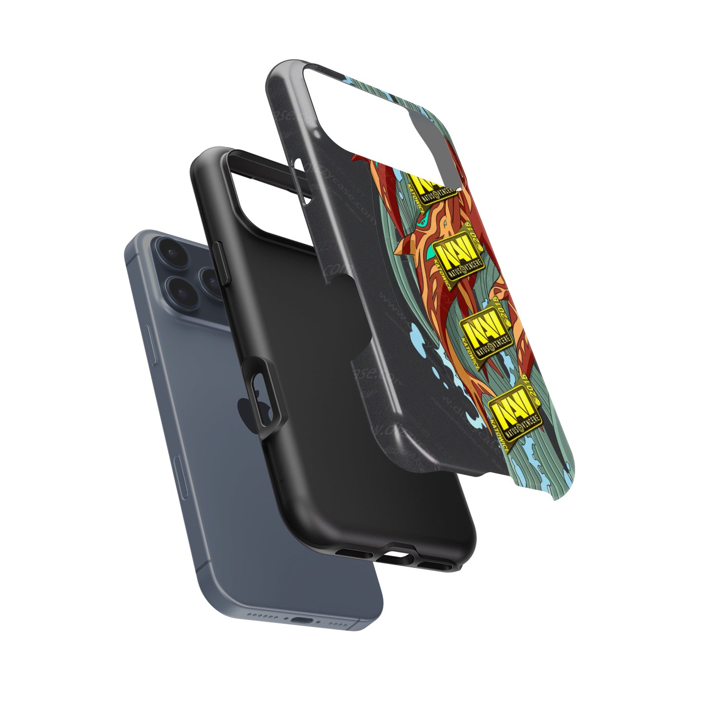 CS / CS2 Phone Case - AK-47 | Aquamarine Revenge with 4x Natus Vincere Katowice 2015 Stickers by DIZZY CASE | DIZZY CASE