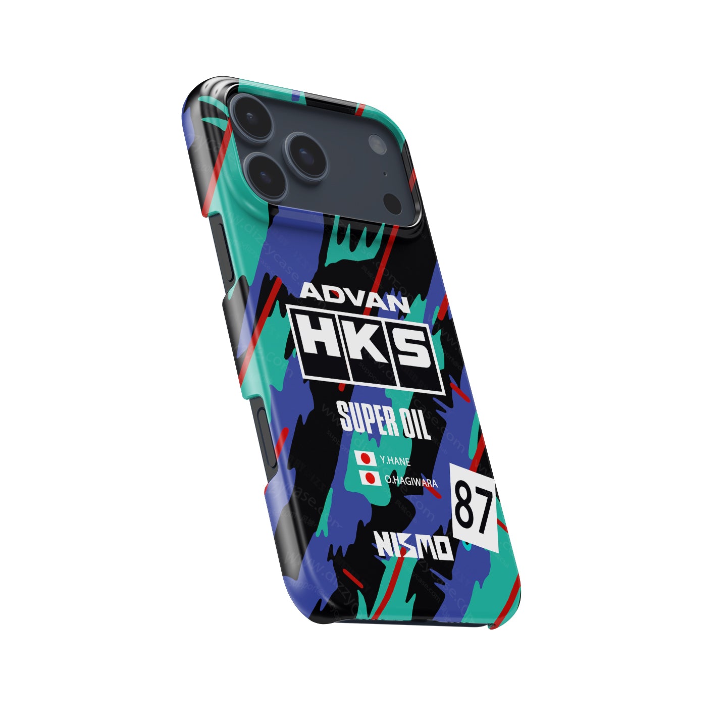 Nissan Skyline GT-R R32 HKS JTC Phone Case: Bold Racing Style