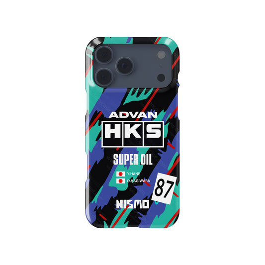 Nissan Skyline GT-R R32 HKS JTC Phone Case: Bold Racing Style